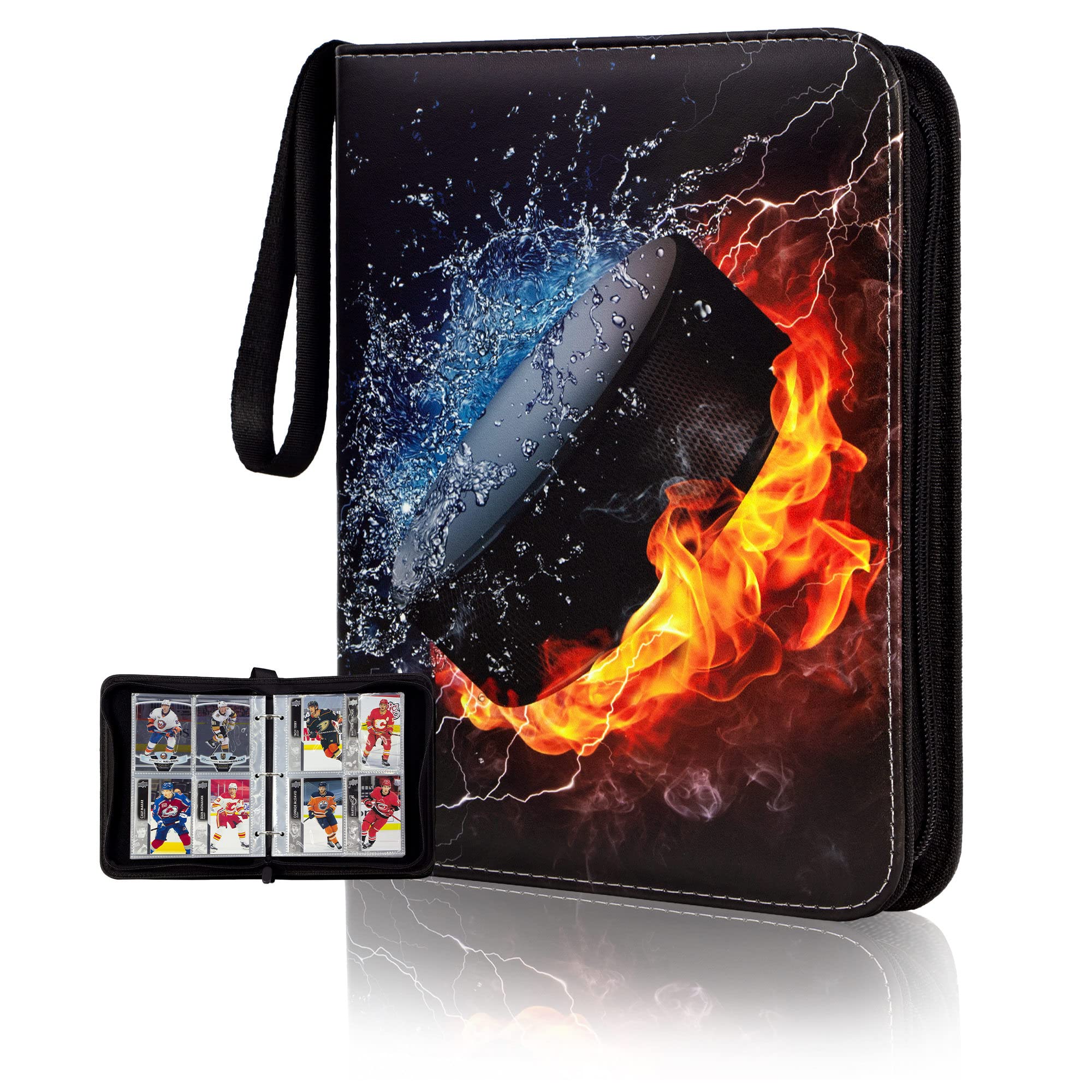 Card Binder Compatible with Ice Hockey Card, Trading Card, for MTG and Other TCG, Fits 400 Cards with 50 Removable Pages, Card Holder Collector for Standard Size Card : Toys & Games