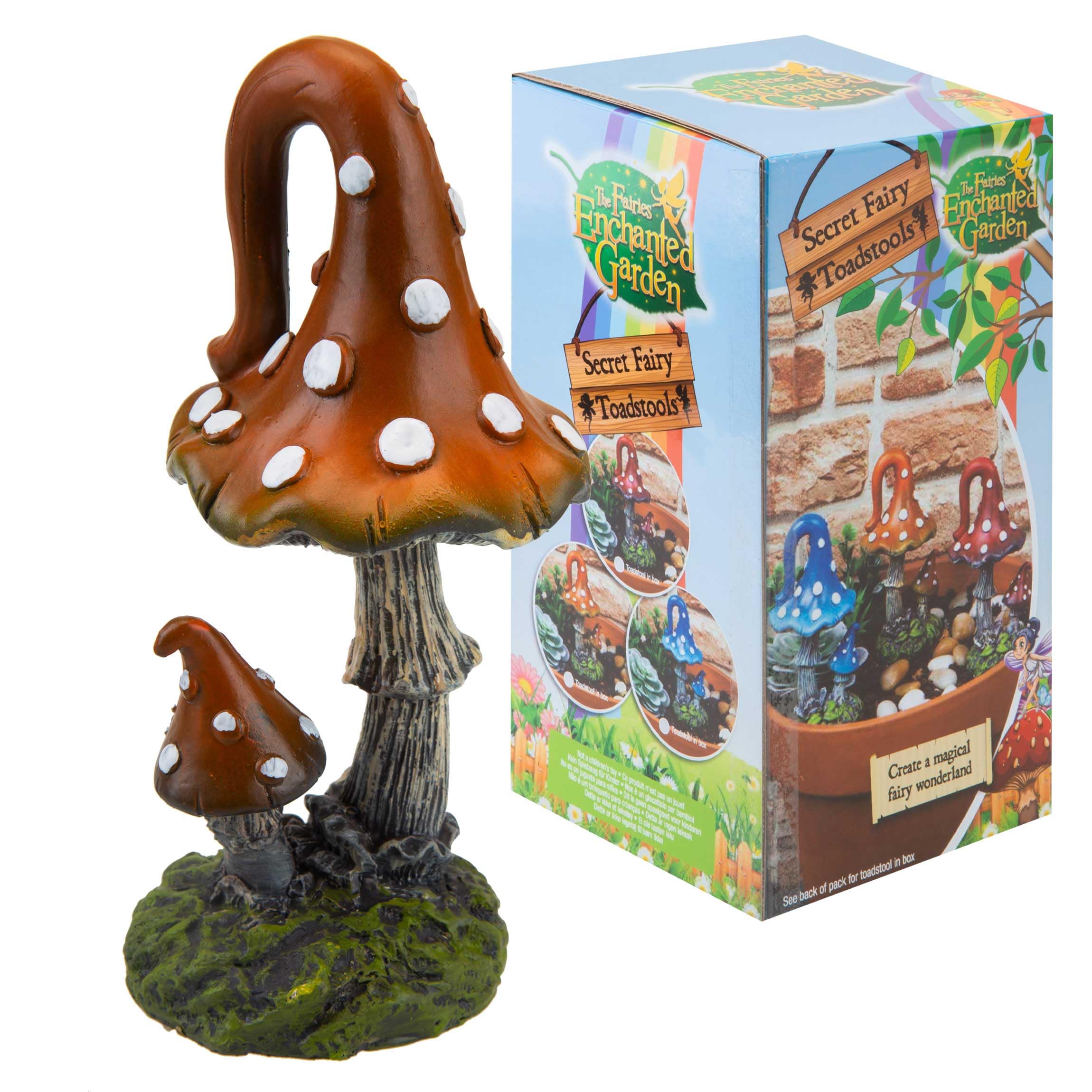 VFM - Enchanted Fairy Toadstool Secret Garden Ornament Orange