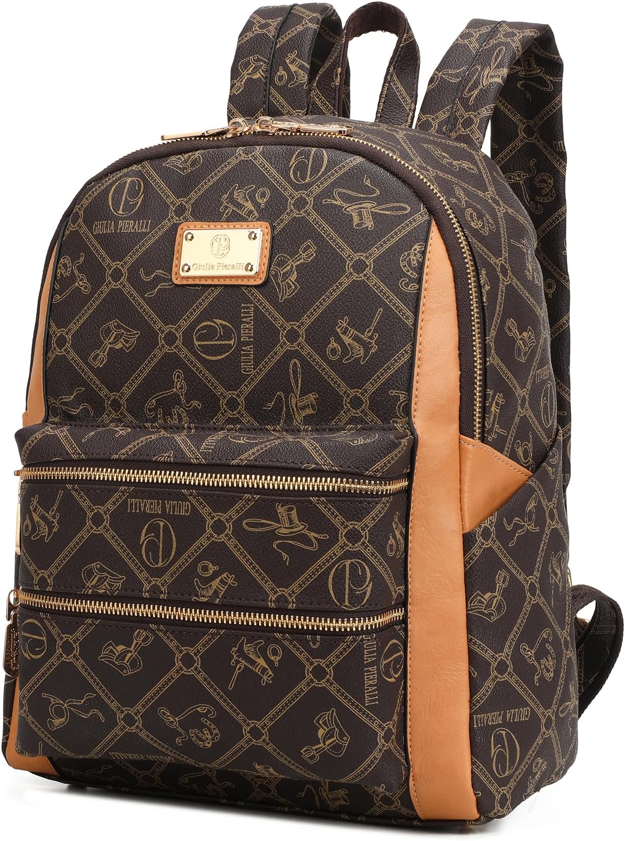 MKP COLLECTION レディース ファッション バックパック パース マルチポケット 盗難防止 リュックサック 旅行 ショルダーバッグ ハンドバッグ セット 2個