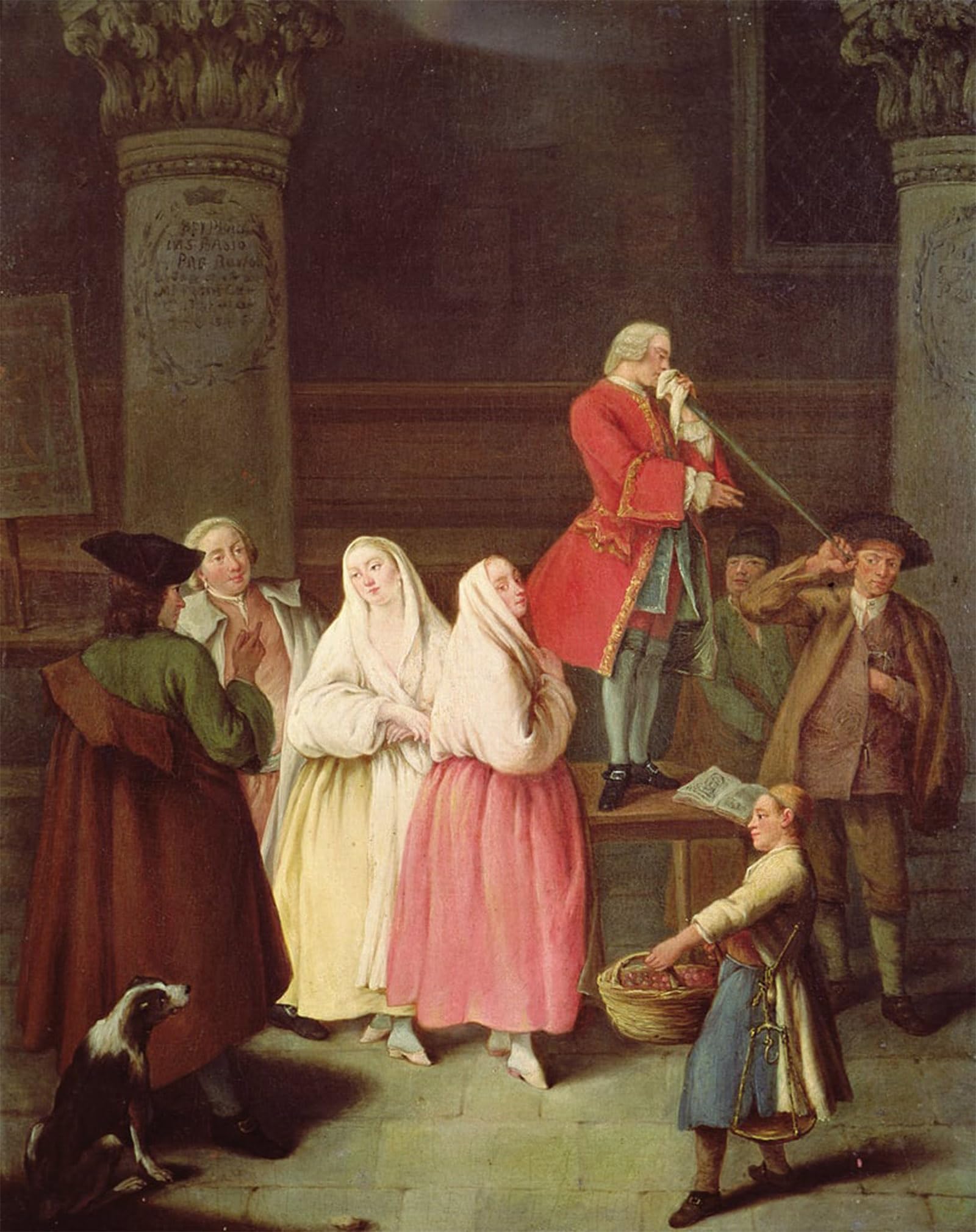 ARTXLXXBN Famous Painting Canvas Artwork Graffiti Print the Fortune Teller by Pietro Longhi Portrait Canvas Image for Home Decor 60x90cm
