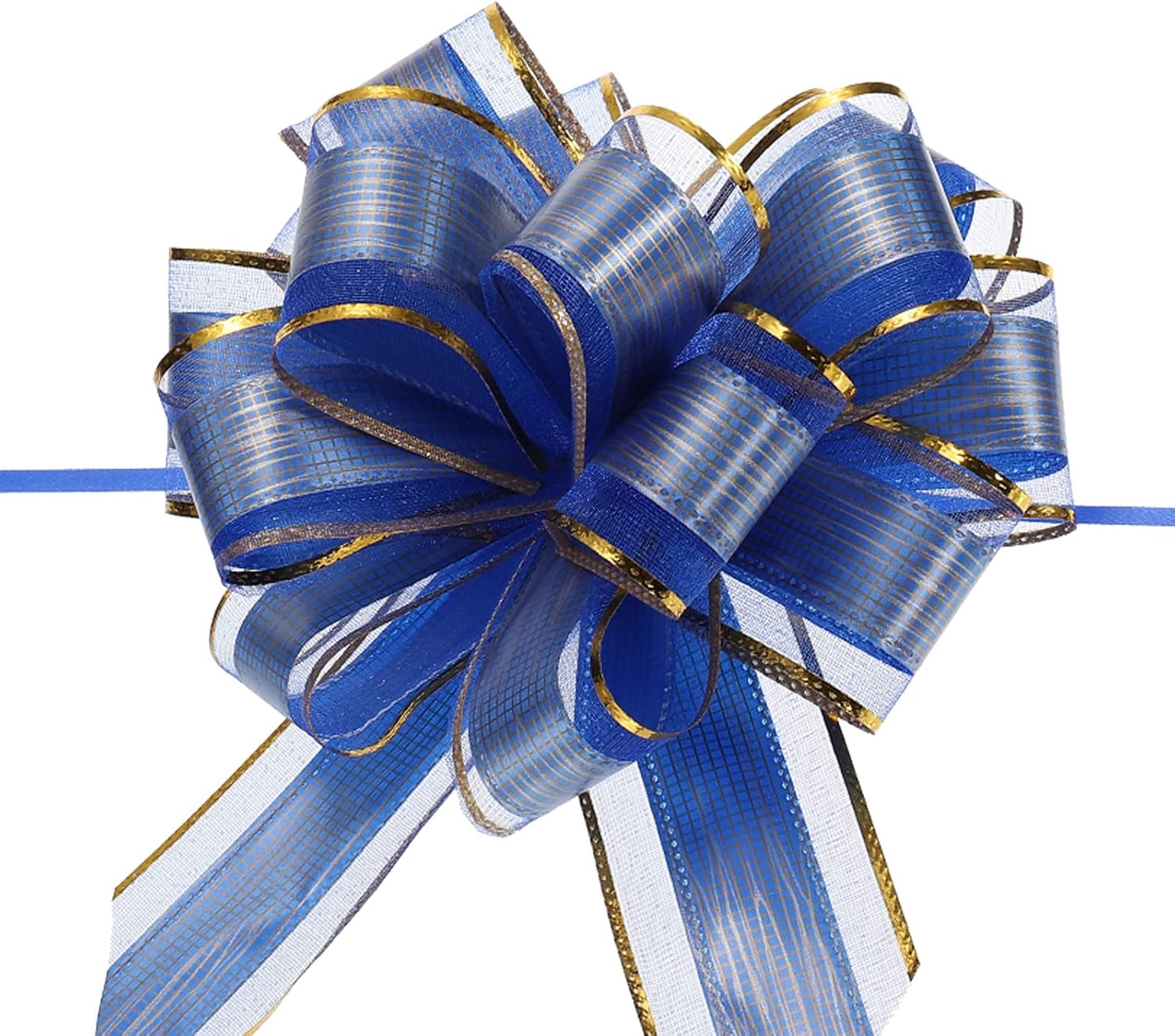 MECCANIXITY 20pcs Large Pull Bow Gift Wrapping Bows - 4.7x8 Inch Glitter Car Wedding Christmas Bows Pink