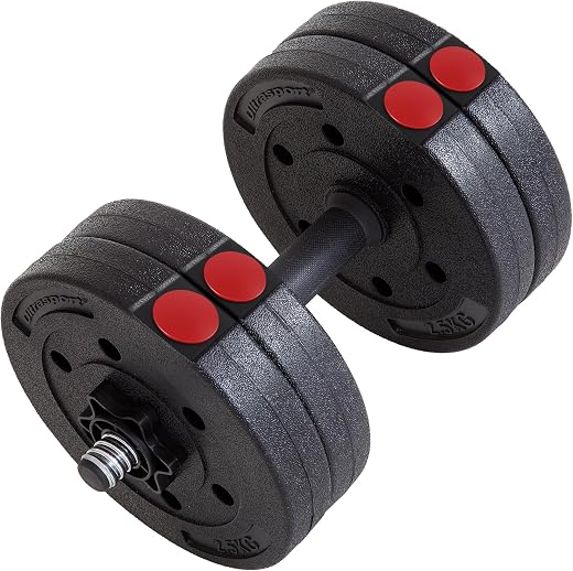 🚫 [CADUCADO] 🔥 Ultrasport Discos de Pesas, 4 Pesas en un Juego, 15 kg o 25 kg, diámetro estándar de 30 mm, se Pueden Usar con Mancuernas y Barras con Barra, con intervenciones para Entrenamiento Libre