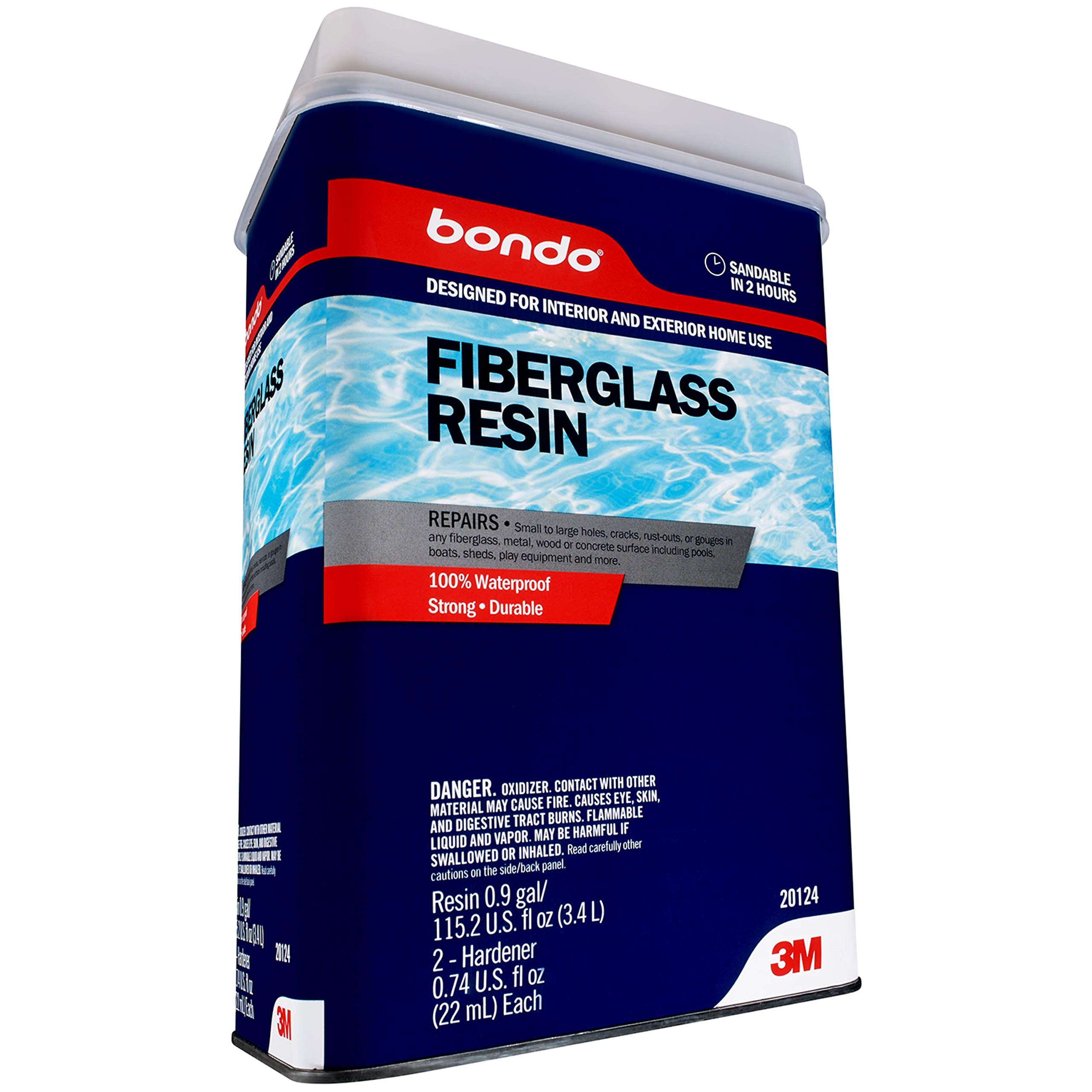 Bondo Home Fiberglass Resin Designed For Interior And Exterior Home Use 100 Waterproof Strong Durable 0 9 Gallon Buy Online In Bahamas At Desertcart 5003926