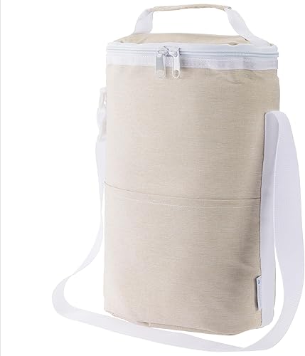 Navaris Wine Cooler Bag - Insulated Cooler Tote for 2 Bottles - Portable Bottle 
