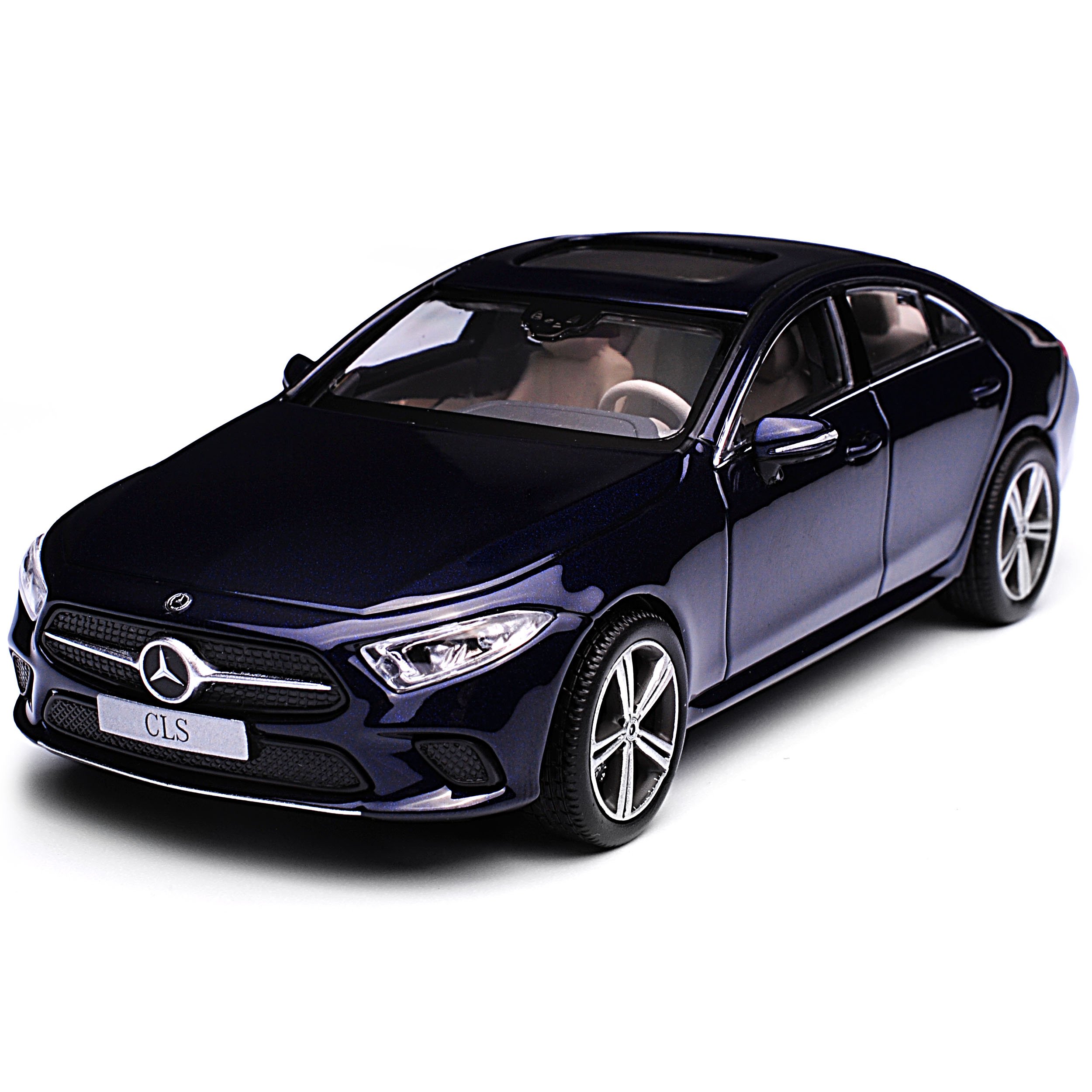 Mercedes-B CLS C257 Coupe Limousine Cavansit Blau Metallic Ab 2018 1/43 Norev Modell Auto mit individiuellem Wunschkennzeichen