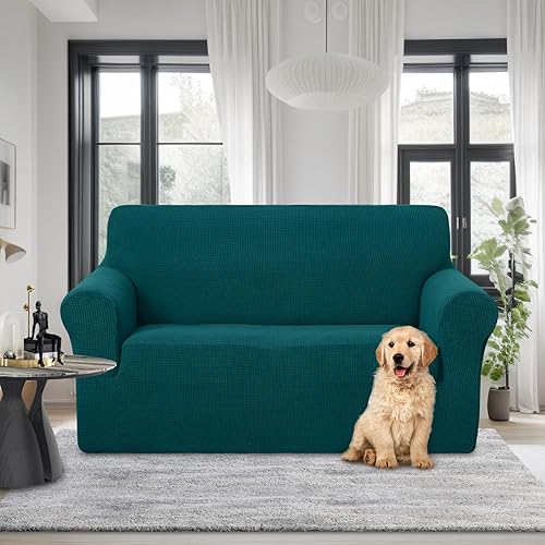 Miniatura 287 de U-NICE HOME Funda elástica para sofá de 2 plazas, funda protectora de muebles para sofá de 2 plazas, apta para mascotas (sofá biplaza, beige)