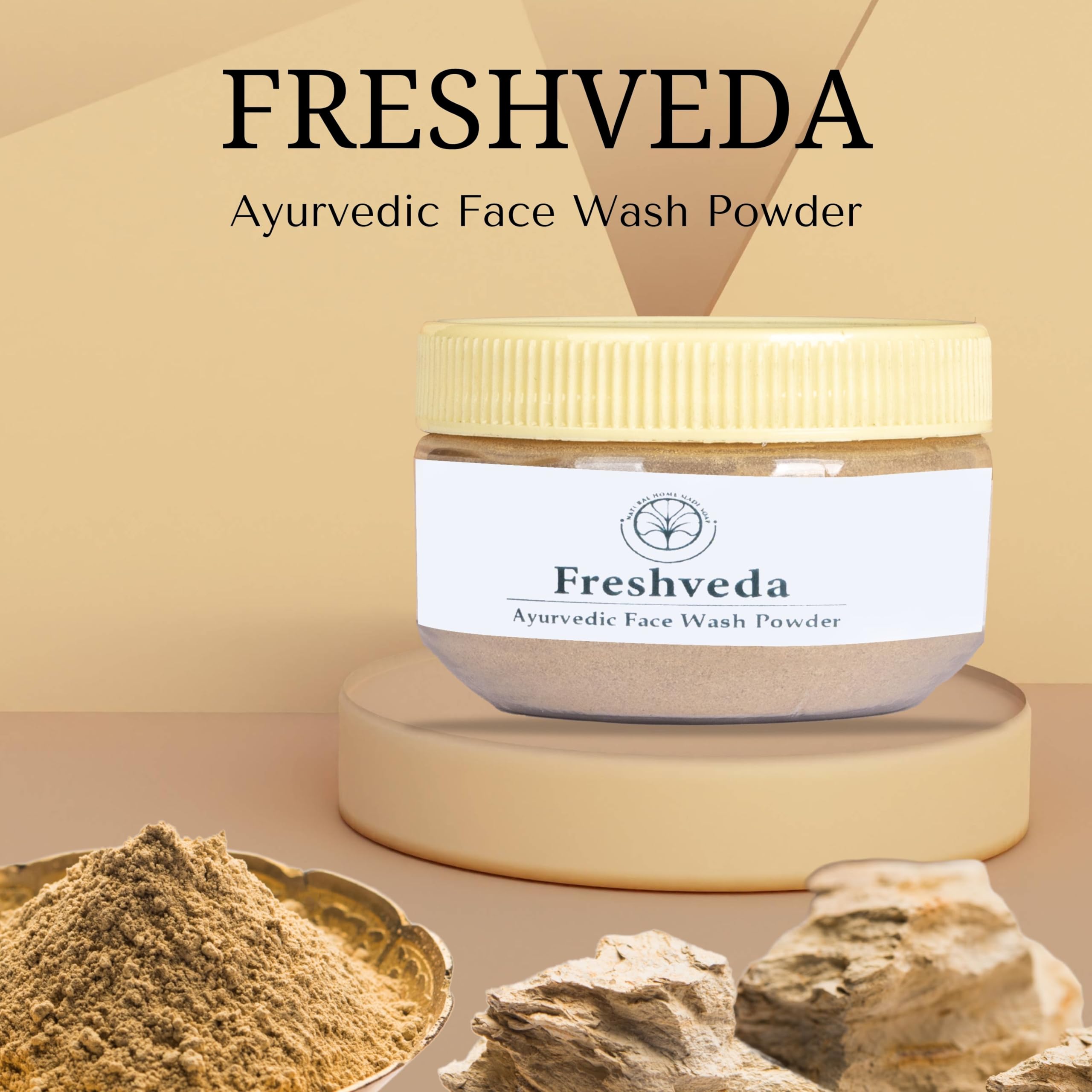 FRESHVEDA Ayurvedic Face Wash Powder, Organics Natural Herbal face
