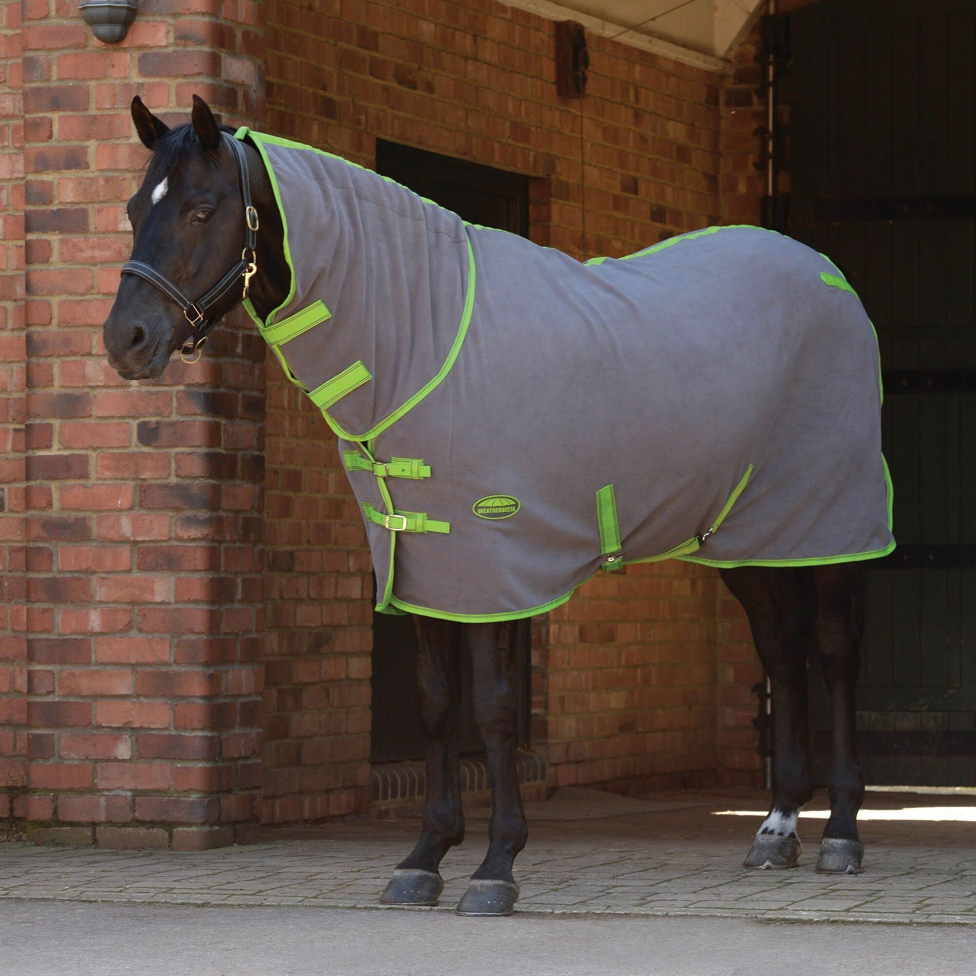 Weatherbeeta - Manta Secante para Caballos de Polar Cuello Combinado