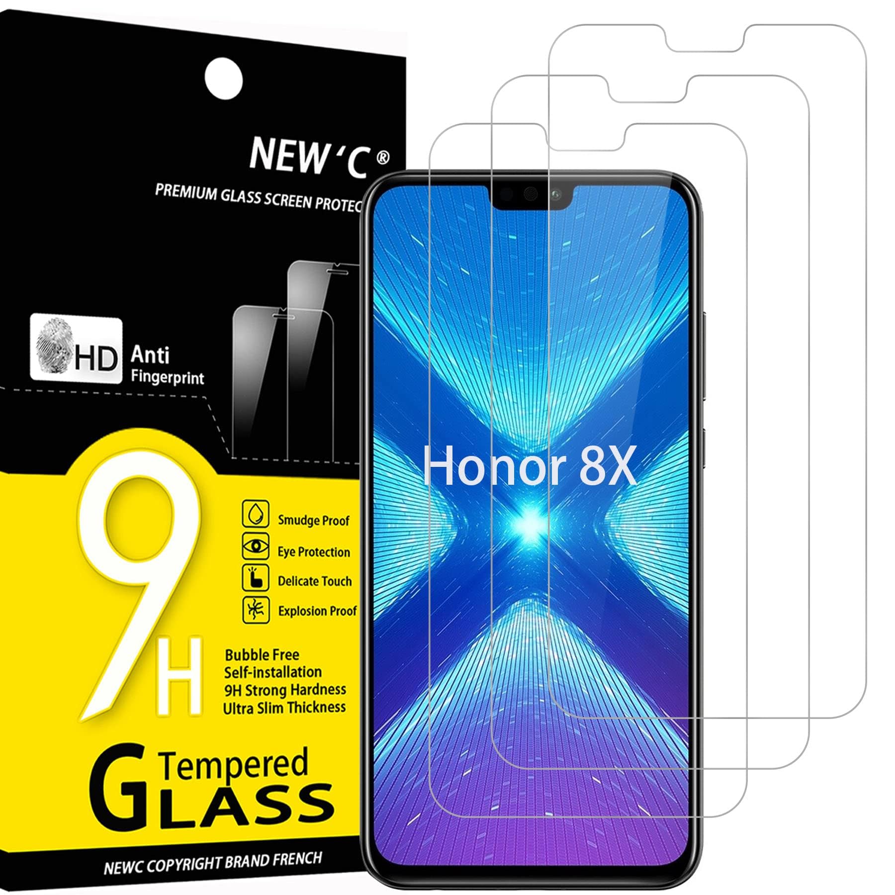 Pollachi [3 Pezzi Vetro Temperato per Honor X9c Smart,Durezza 9H