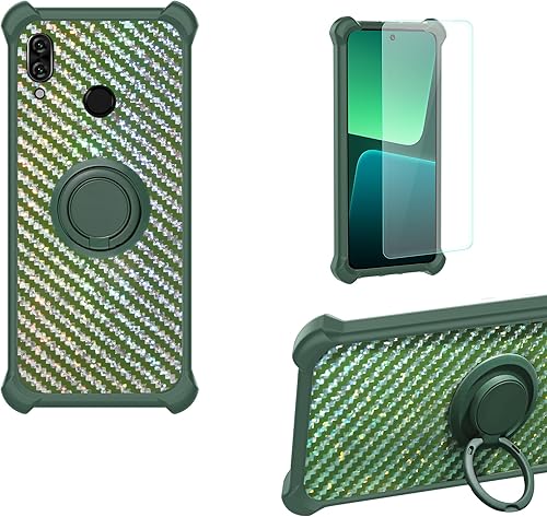 Funda para Kalley Black c Pro compatible con Kalley Black c Pro [con protector de pantalla de vidrio templado] [PC duro + silicona suave] [soporte