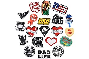 Fathers Day Croc Charms: 20-Piece Collection for American Holidays