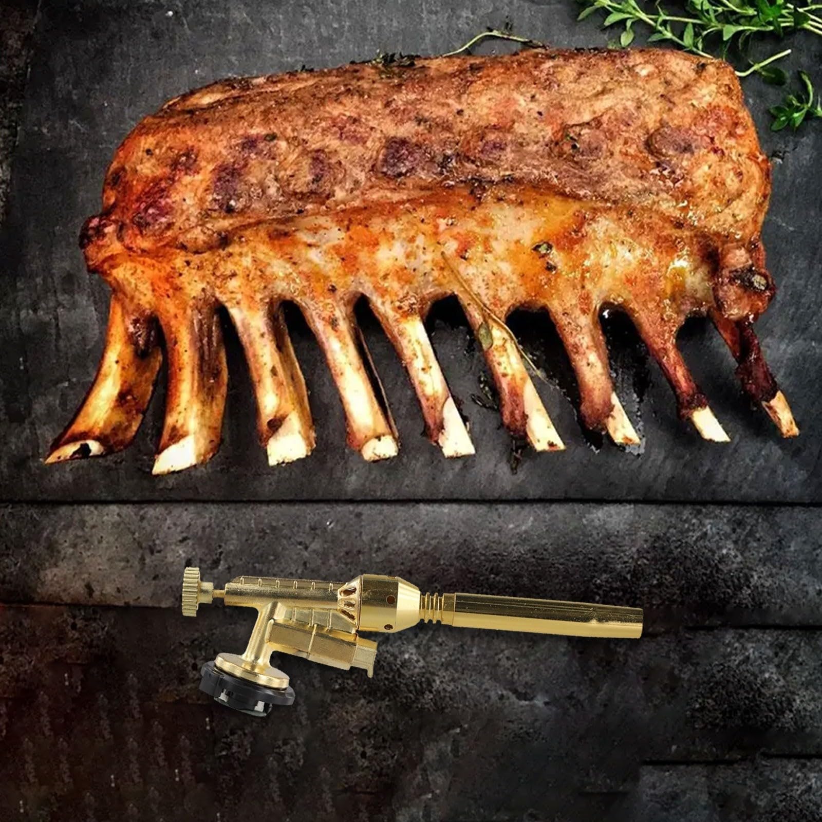 Torcia a gas butano, ad alta temperatura 1300 °C, strumento di saldatura e cottura, portatile con fiamma regolabile, per barbecue all'aperto e fai da te