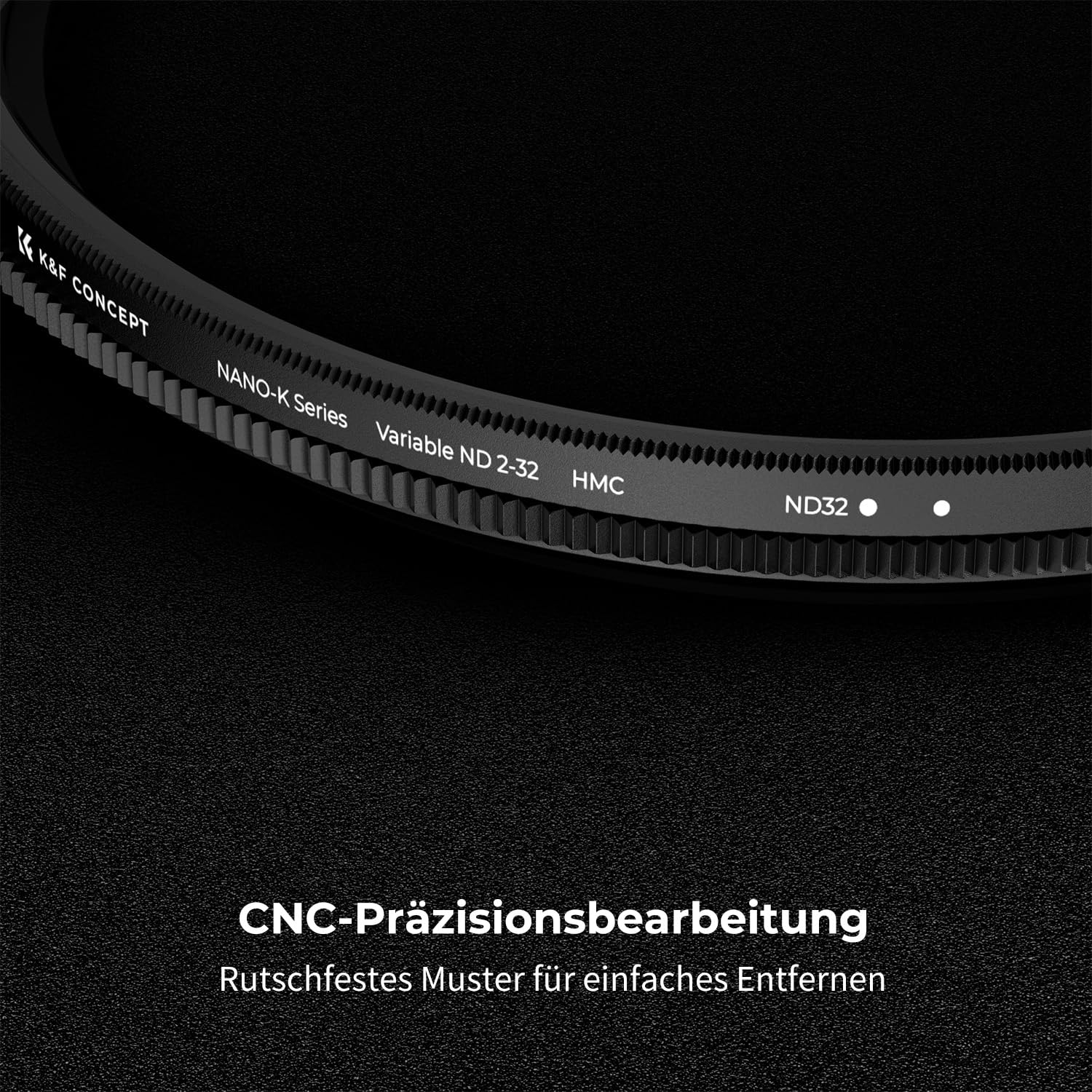 K&F CONCEPT Nano-K Serie ND Filter 62mm Variabler Graufilter ND2-32 (1-5 Blendenstufen)