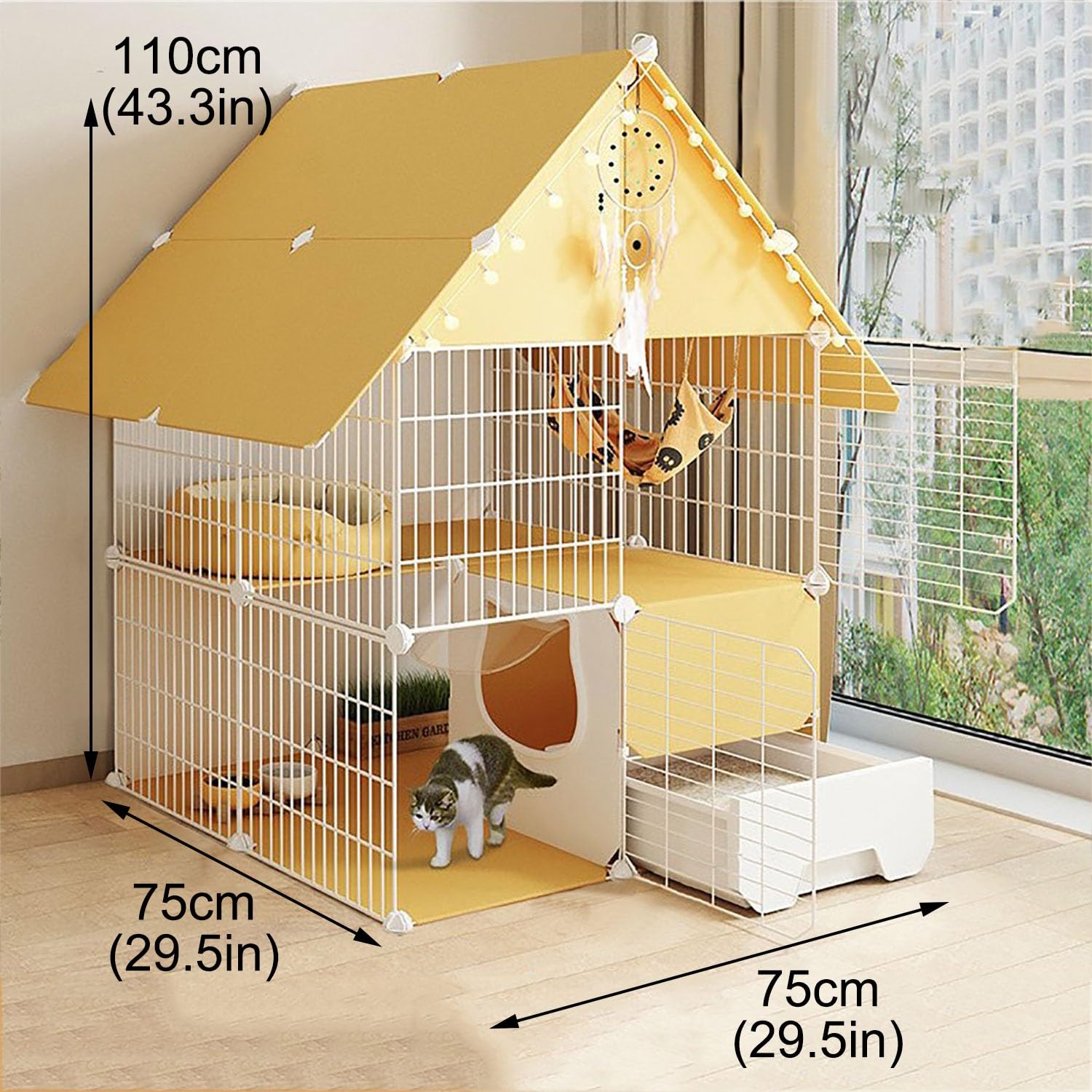 キャットケージ　キャットゲージ　猫用品　ペットケージ　ペット用品　ブラウン キャット ケージ 3段【アイリスオーヤマ ペット用品】 ウッディ