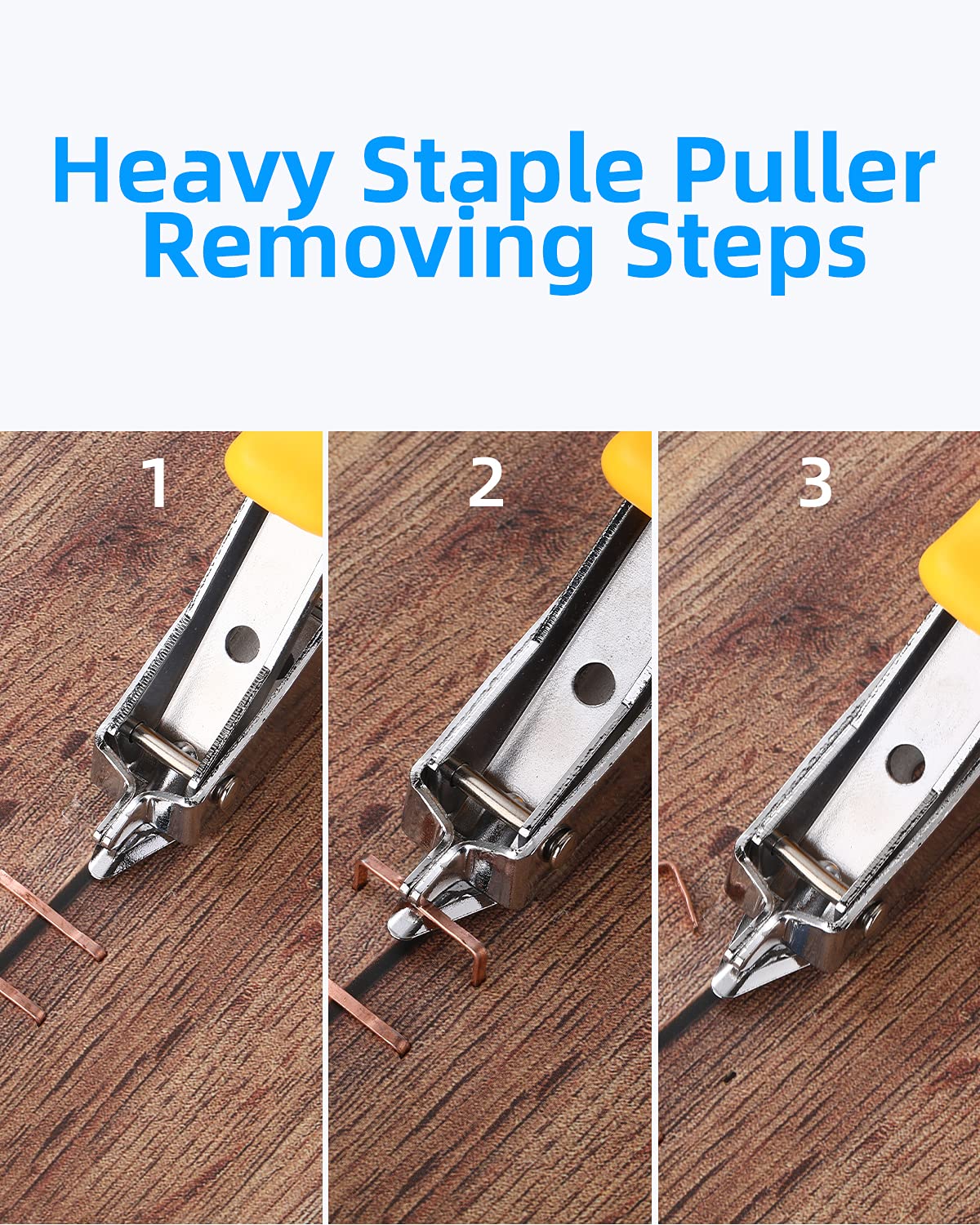 2-Piece Heavy Duty Staple Remover Tool Set – V-Tip & U-Tip For Furniture, Carpets, Floors, Wood, Upholstery Projects