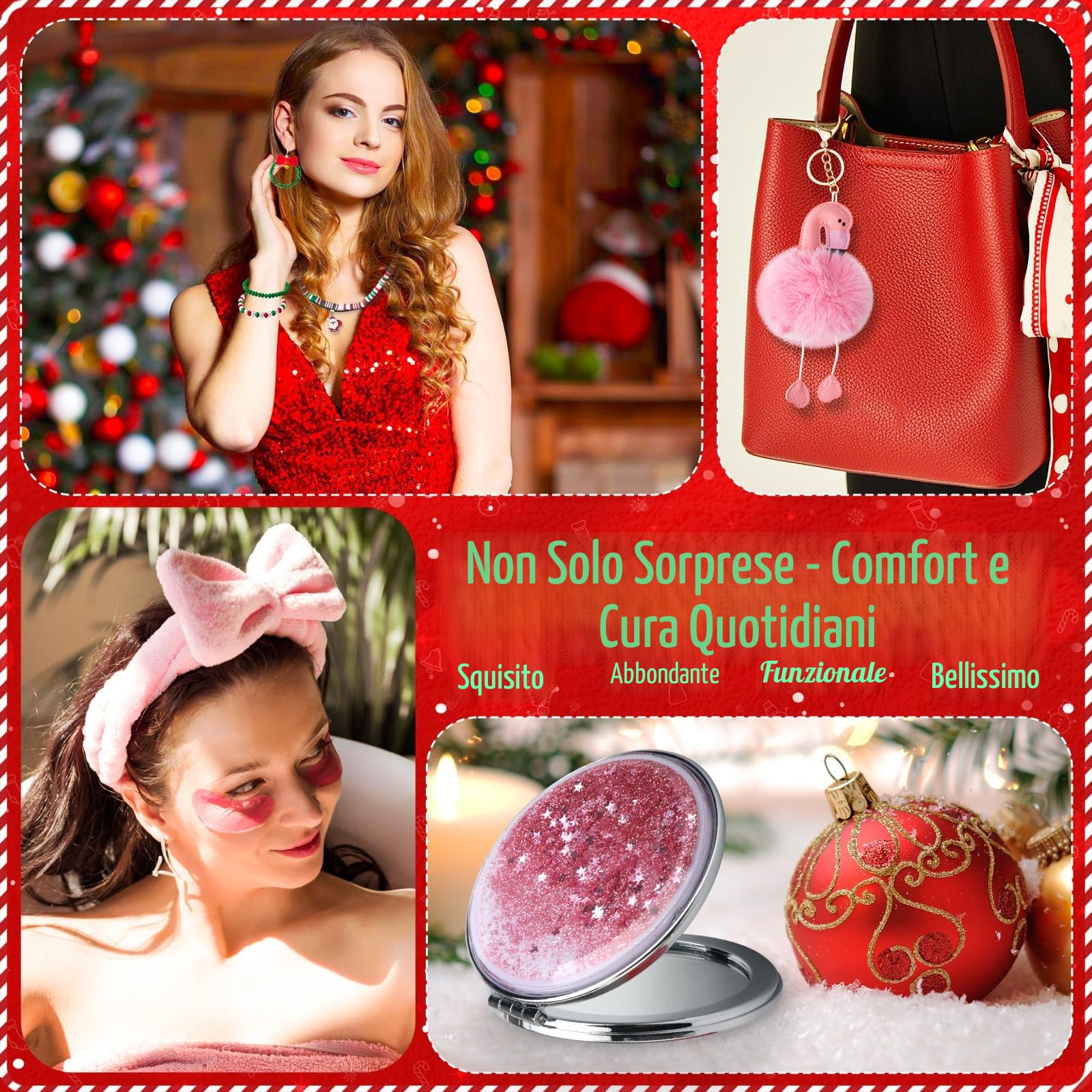 Calendario dell'Avvento per Donne 2025 - Calendario di Natale con Prodotti di Bellezza, Gioielli, Accessori - Personalizzabile con 24 Sorprese Regalo di Lusso per Madre, Moglie, Figlia, Migliore Amica