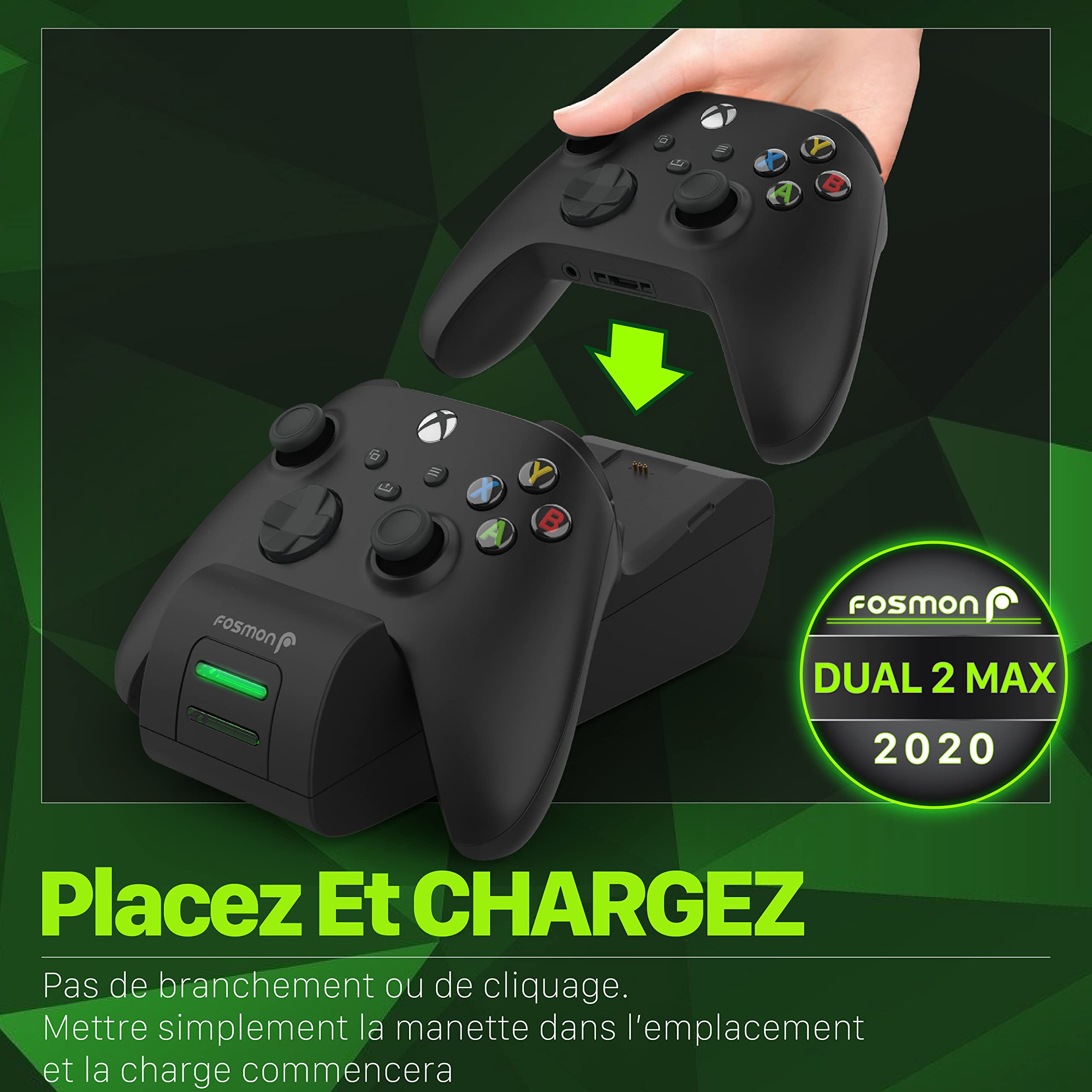 Fosmon Dual Chargeur Station pour Manette Xbox Series X/S, One