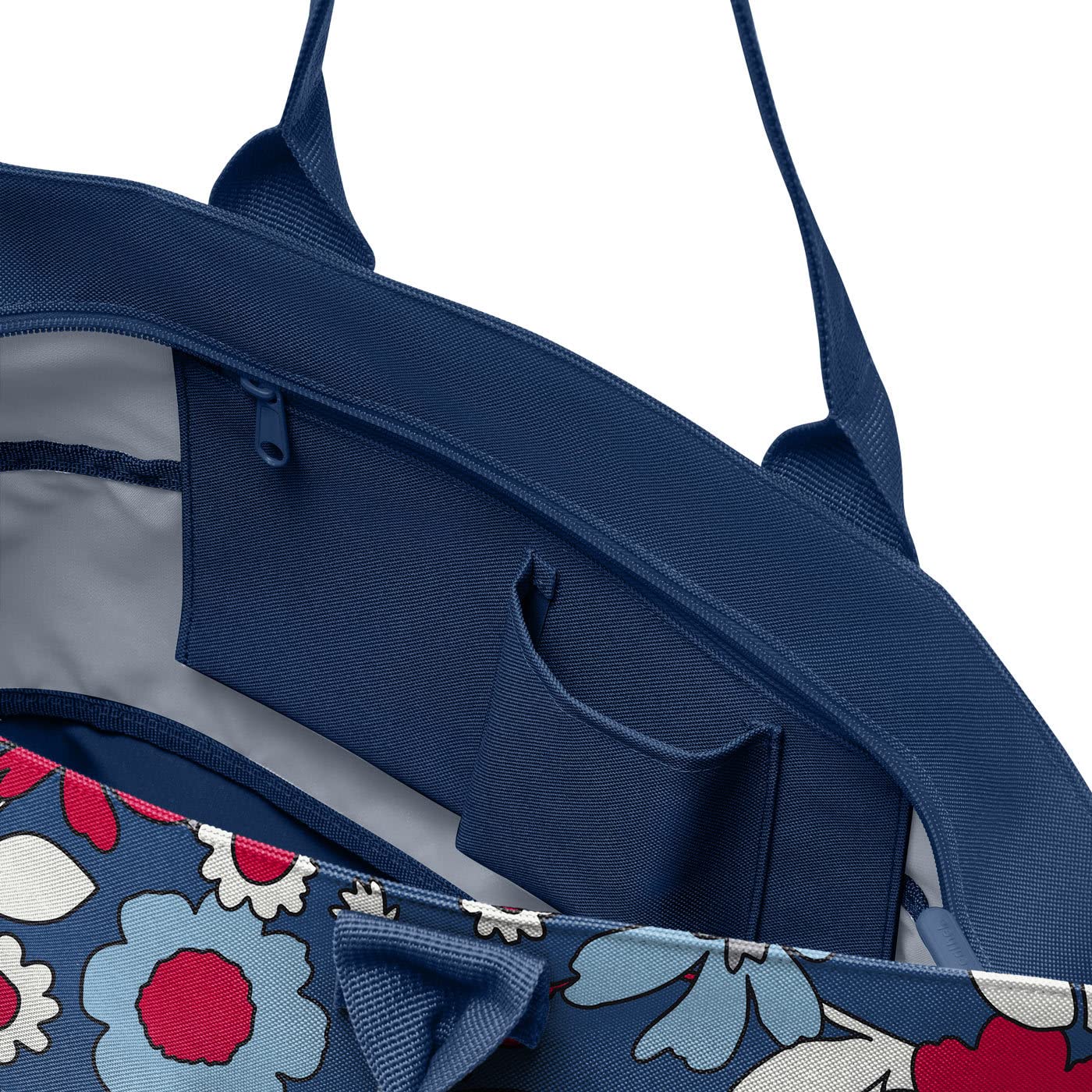 Reisenthel shopper e1 - borsa di grande capacità in tessuto poliestere di alta qualità, Couleur:florist indigo