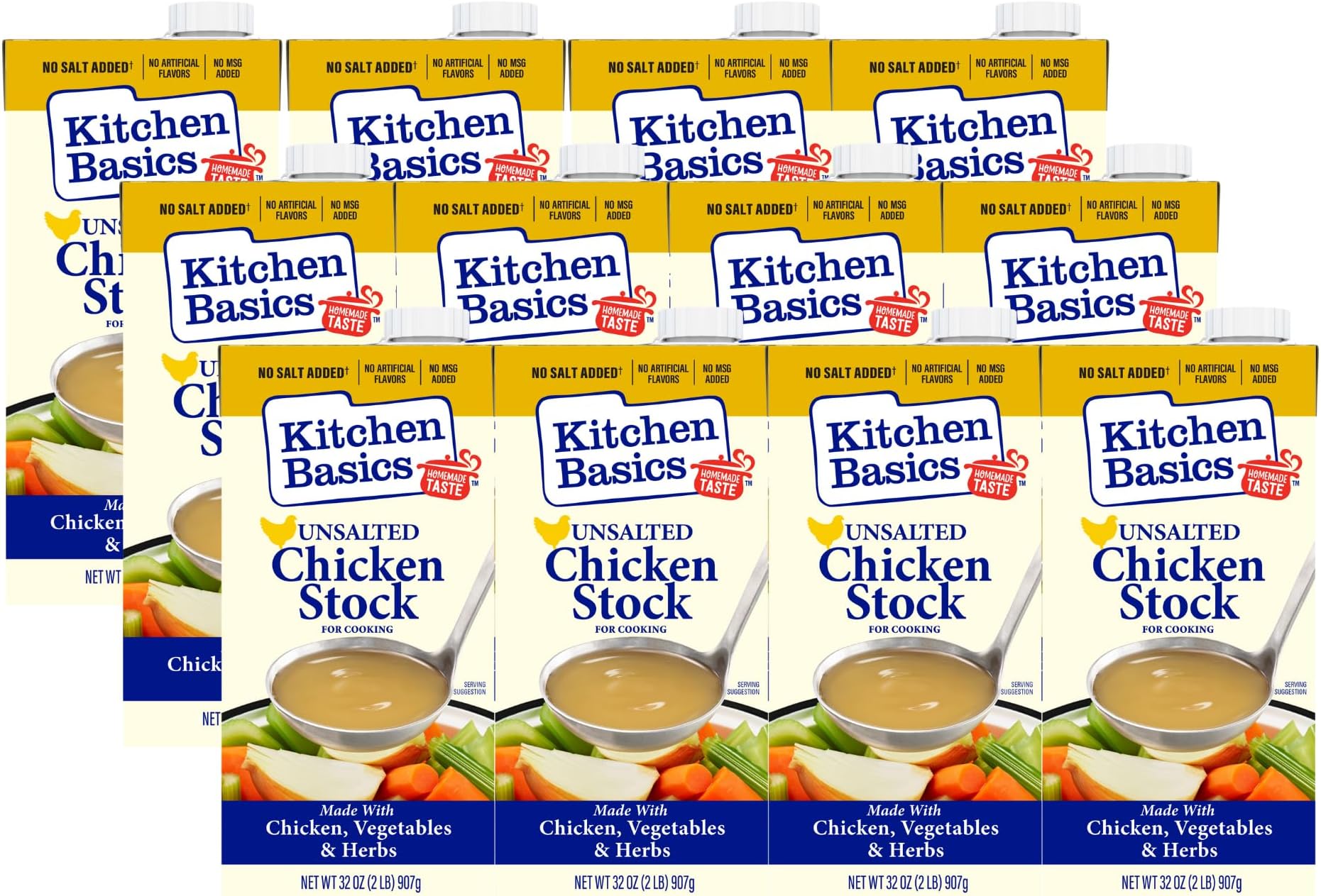 Kitchen Basics Unsalted Chicken Stock, 8.25 oz Carton