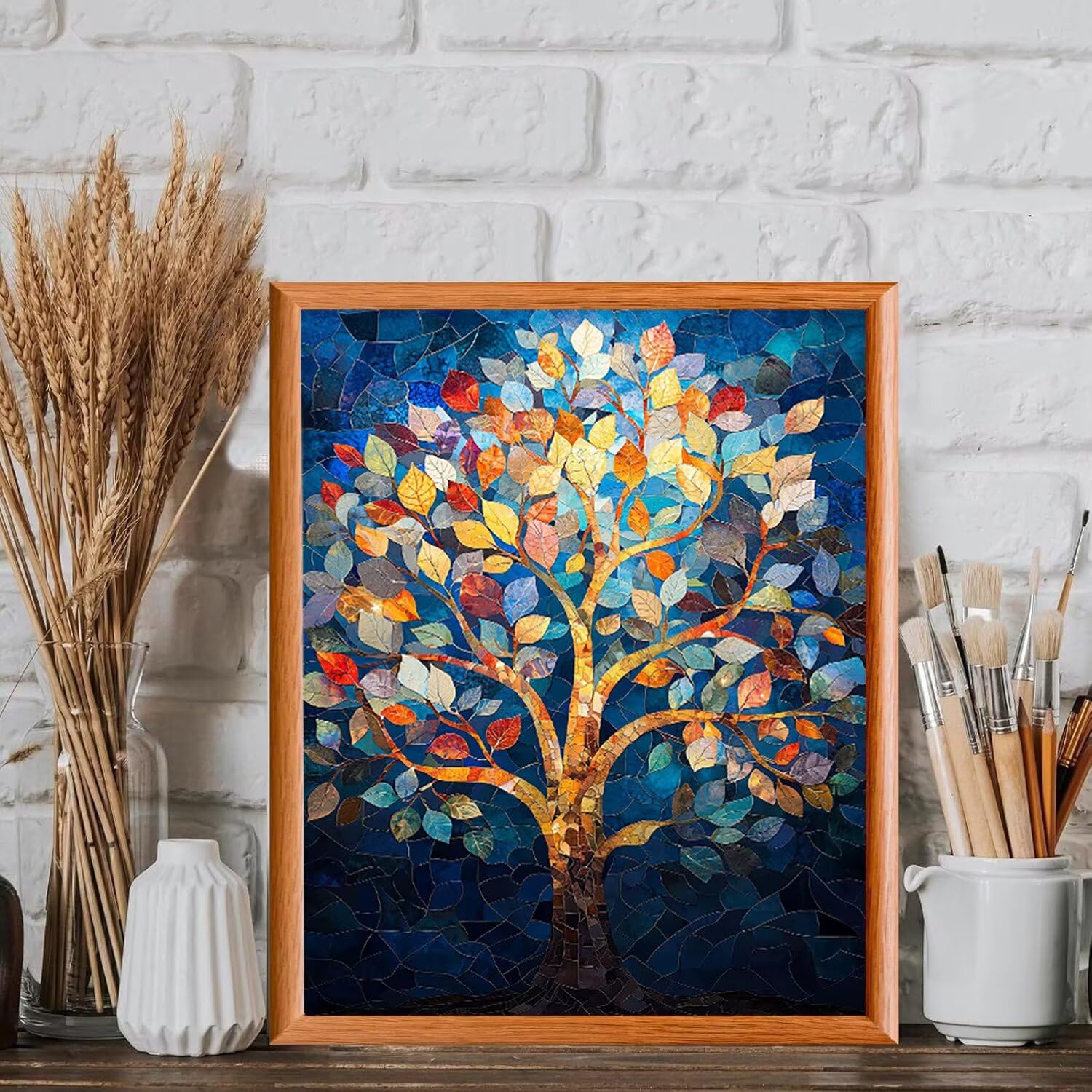 WEISHIWE Malen nach Zahlen Erwachsene Bunter Baum, 70x90cm x-67 | Handgemalt Ölgemälde Kit für Mädchen Jungen ab 7 8 9 Jahre, Rahmenlos, für die Wanddekoration zu Hause, DIY Acrylmalerei