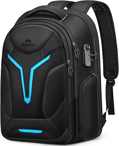 MATEIN 18 Inch Gaming Backpack with Padded Laptop Compartment and Rain Cover