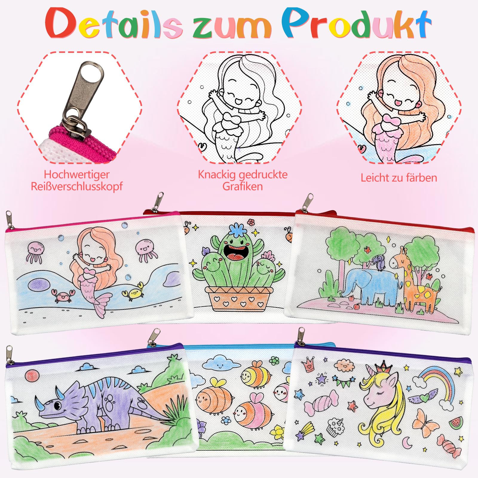 Kit Colorazione Per Bambini - 12 Astucci + 12 Pastelli A Cera Impilabili - Foto 11