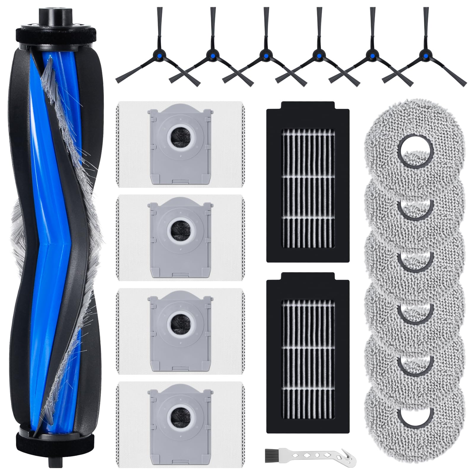 Geoviizon Lot De 17 Accessoires Pour Robot Aspirateur Ecovacs