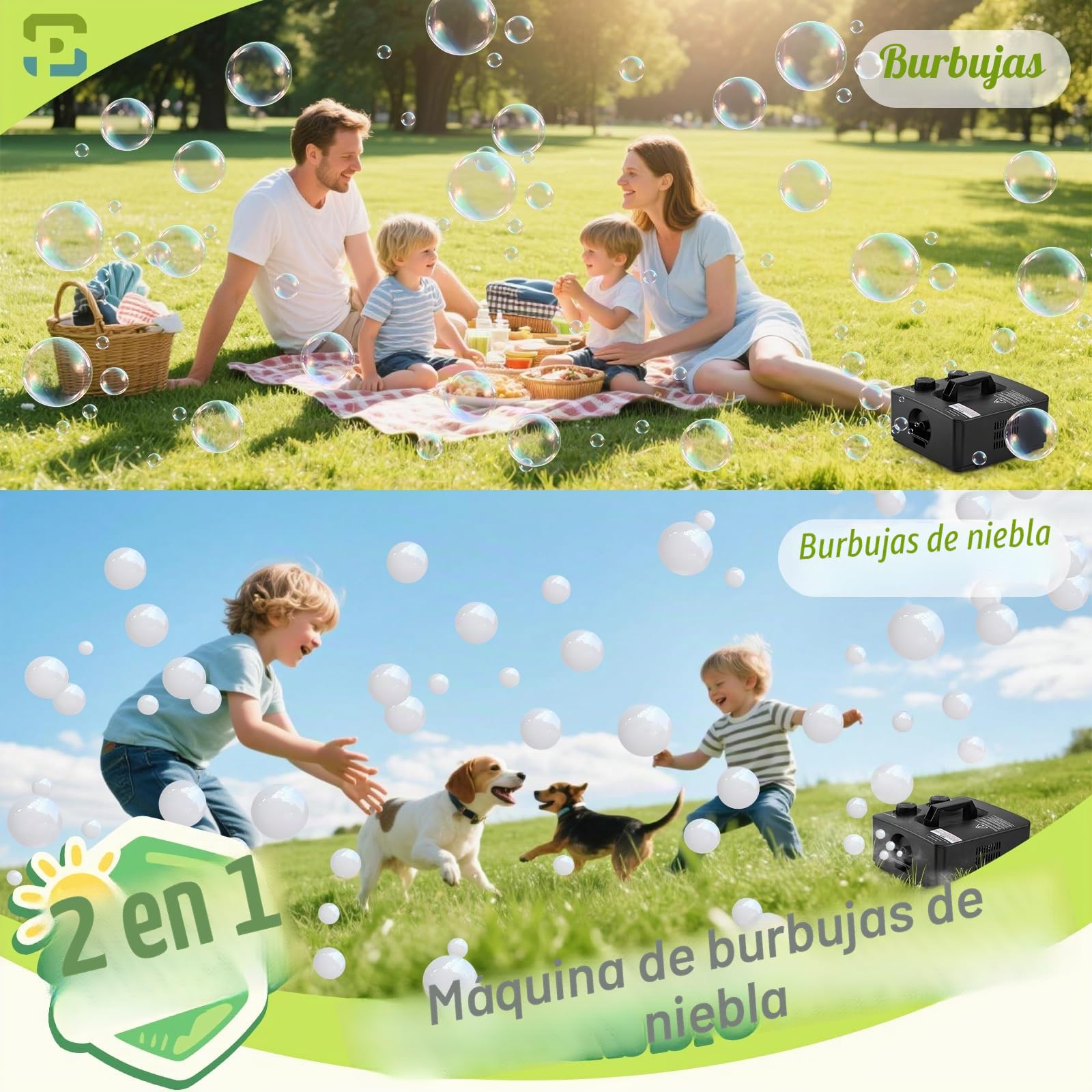 Máquina De Burbujas De Humo Con Niebla, 400 W, Máquina Automática De Burbujas, Dos Modos Para Fiesta, Escenario, Boda, Halloween, Navidad
