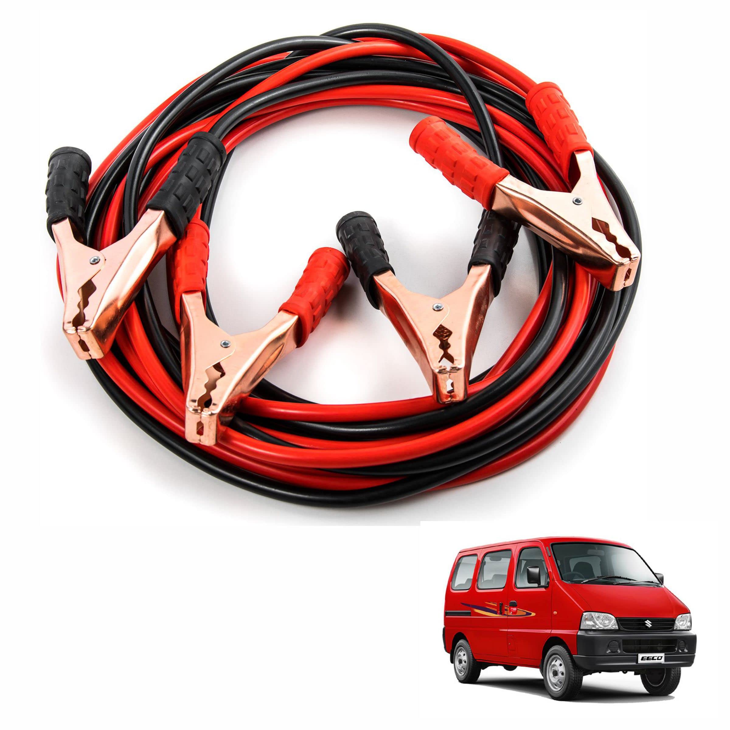 Car Heavy Duty Booster Cables || Clamp to Start Dead Battery || Off Road Emergency Auto Car Jumper Cables for Maruti Suzuki Eeco (500 AMP, 6.5 Feet Each)-image-21