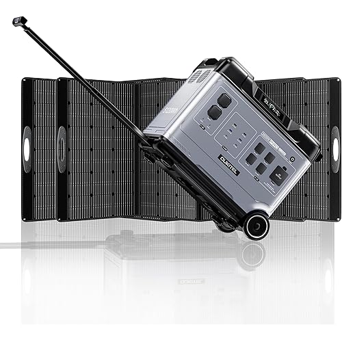 OUKITEL P5000 PRO Portable Power Station with 2x400W Solar Panel, 5120Wh Solar Generator, 3600W AC Outlets, APP Control LiFePO4 Power Station for Home Use, Power Outage, Camping, RV