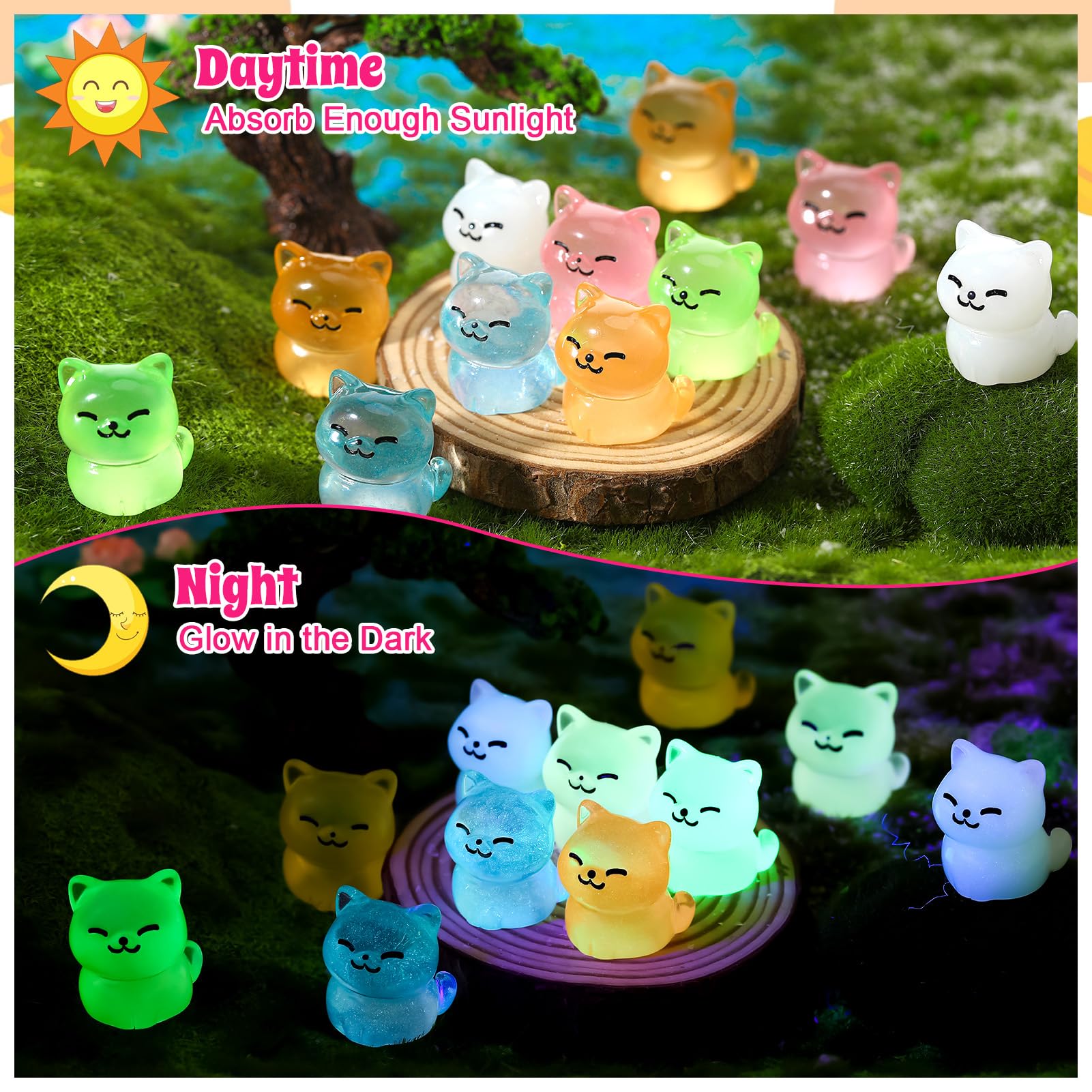 GSrenyu 40 Pcs Mini Cat Figures - Image 4