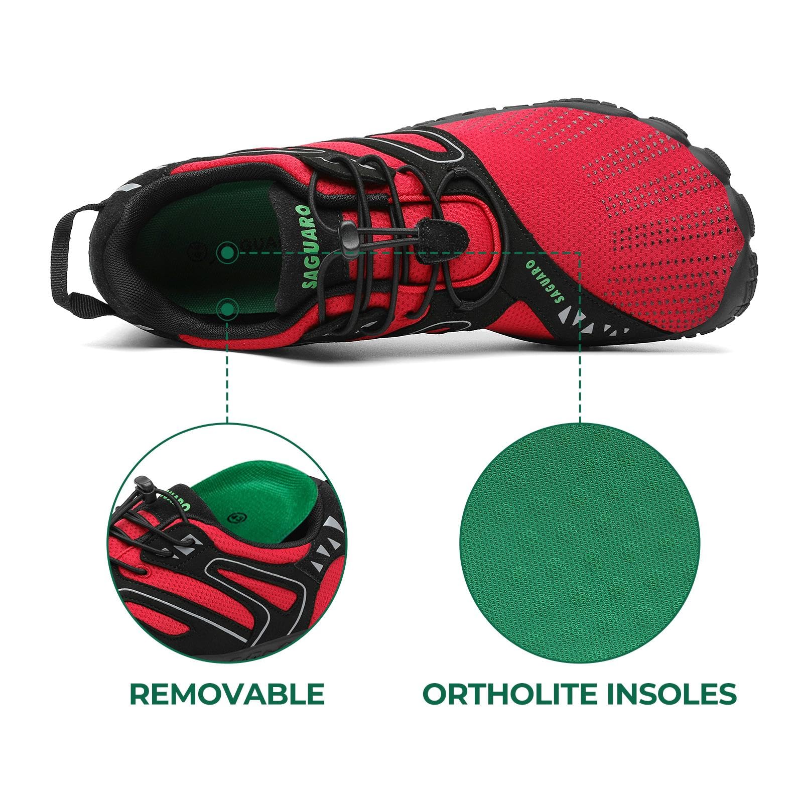 SAGUARO Scarpe Barefoot Shoes Minimaliste Scarpe da Trail Running Uomo Donna Gr.36-48