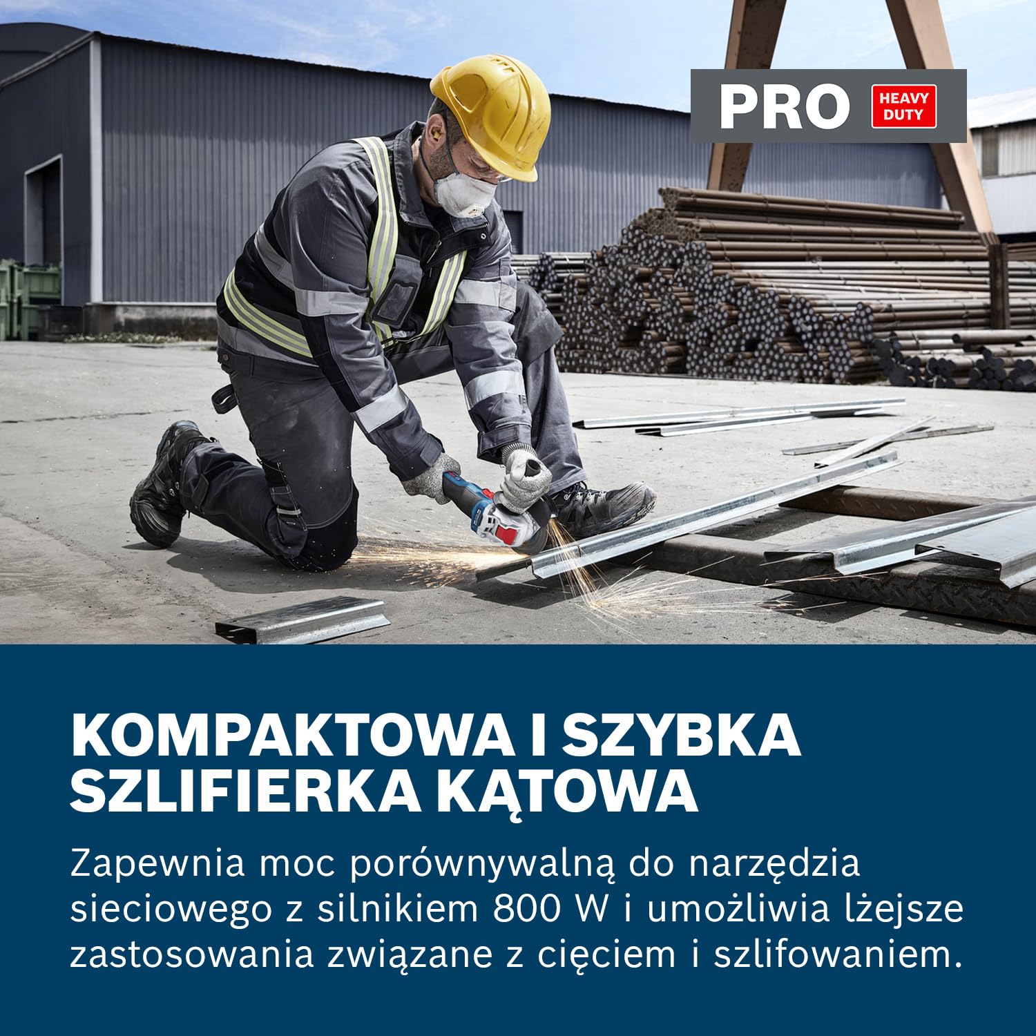 Bosch Professional 18V System Akumulatorowa szlifierka kątowa GWX 18V-8 z systemem X-LOCK (rękojeść dodatkowa, pokrywa ochronna, walizka L-BOXX 136)