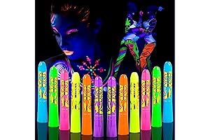 Garyob 12-Piece Glow in the Dark Face and Body Paint