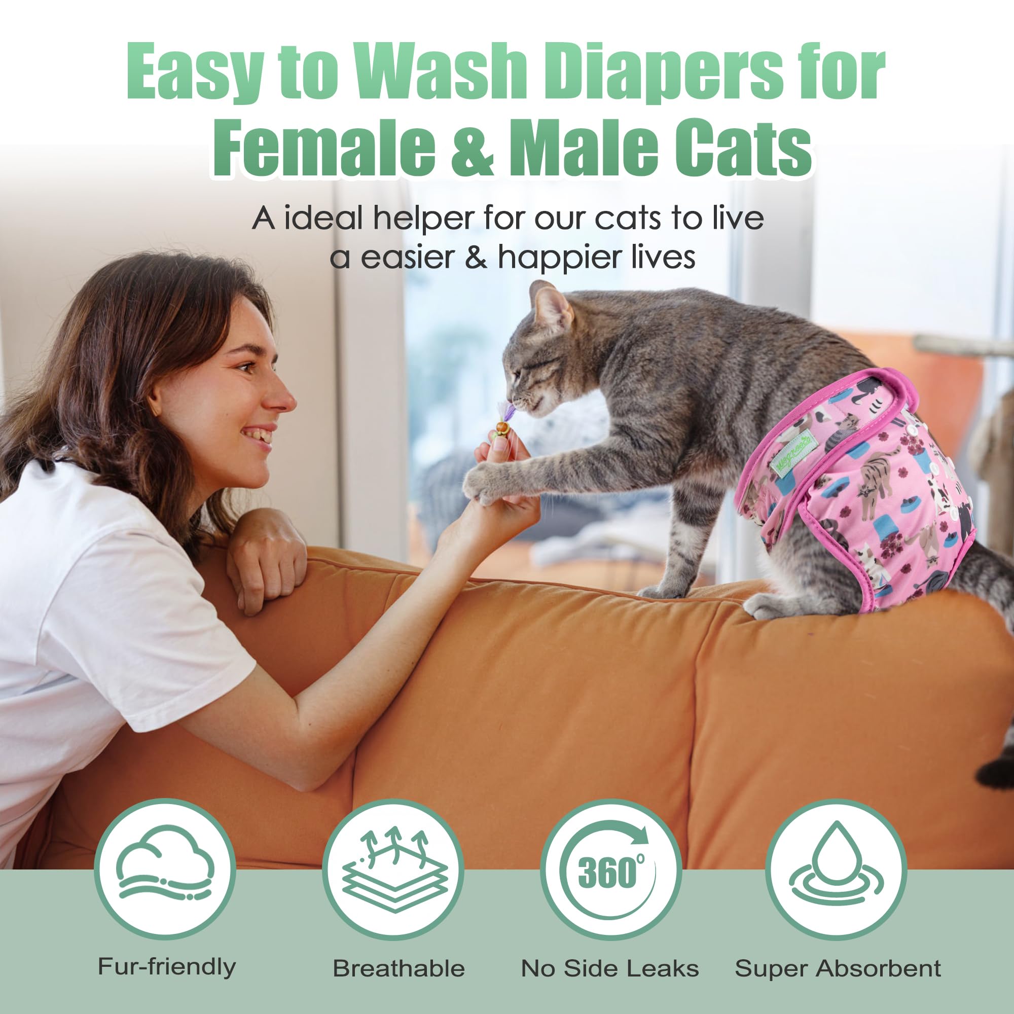Photo inspiration: Gallery Detail: Snapklik Com Wegreeco Cat Diapers Cat Diapers For Male Female