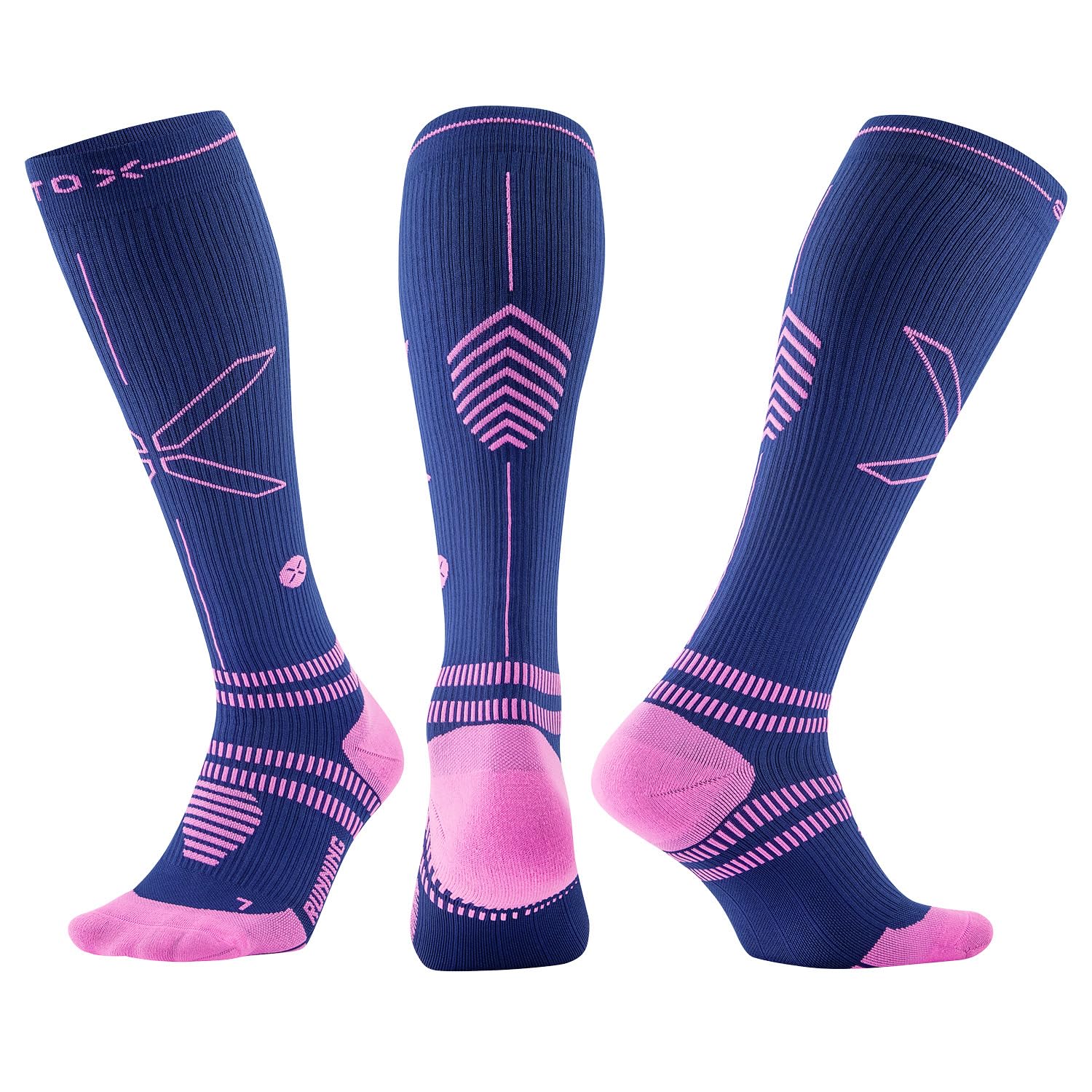 STOX Energy Socks, Damskie skarpety do biegania, klasa kompresji 23-32 mmHg, cienka wkładka, pończochy uciskowe, do biegania, skarpety uciskowe, pończochy uciskowe, pończochy zakrzepicy, uciskowe