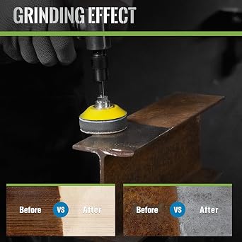 2 Inch Hook and Loop Sanding Pad for Sanding Discs with 1/4 Inch Shank and Soft Foam Layer Buffering Pad, Sander Attachment for Drill, 5 Pack