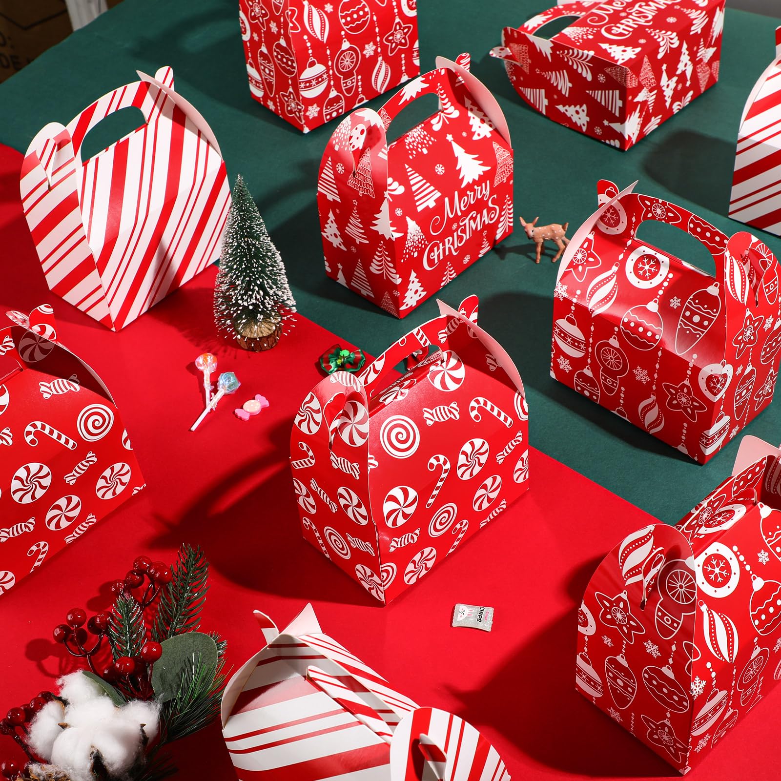 JOYIN 24 Piezas De Cajas De Regalo De Navidad 3D Para Regalos De Navidad Y Día De Acción De Gracias, Cajas De Galletas De Panadería Para Regalos, Cajas De Cartón Para Dulces