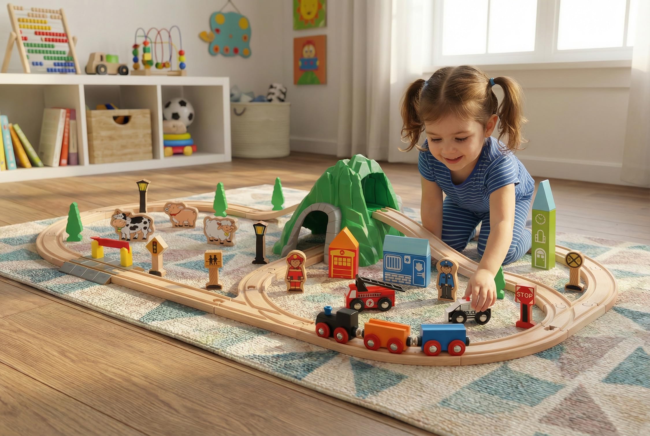 Amazon.com: Maxim 50pc Mountain Train Set for Toddler : Toys & Games
