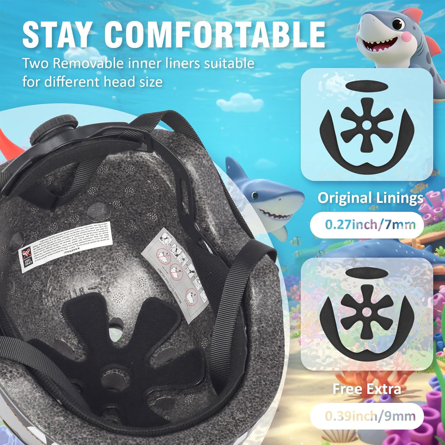 Kids Toddler Bike Helmet, Adjustable and Multi-Sport for Child Boys and Girls, 2 Sizes - Image 6