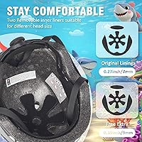 Vista 5 de Casco de bicicleta para niños pequeños, ajustable y multideportivo para niños y niñas, 2 tamaños