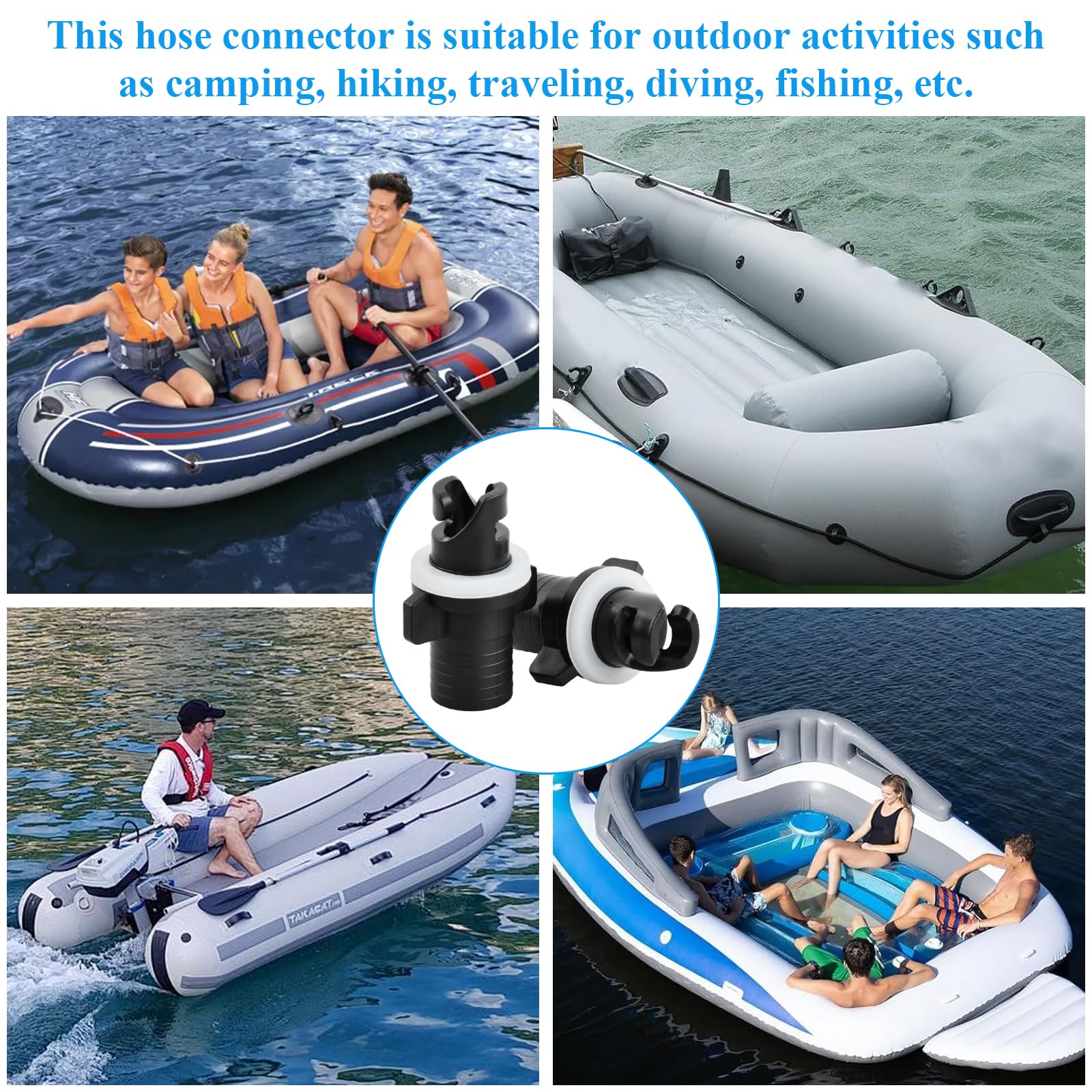 Lntyq Adaptateur De Tuyau De Pompe à Pied Pour Bateau Adaptateur De