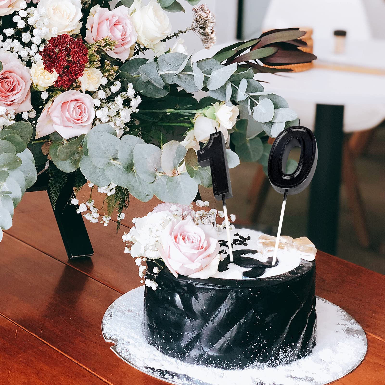 LUTER 7cm Numéro De Bougies D'Anniversaire, Forme De Diamant