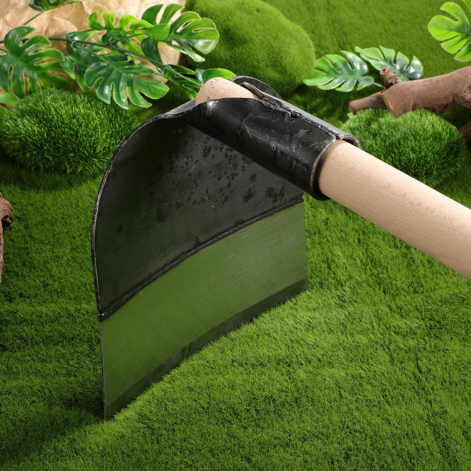 Pequeña Azada de Jardín de Acero Inoxidable Multiusos | Deshierbar y Jardinería, No se Deforma, Herramienta Resistente para Cultivar Hortalizas