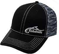 Vista 1 de Fishoholic Gorra de pesca de béisbol Snapback - Malla de camionero de pesca regalo para papá padre