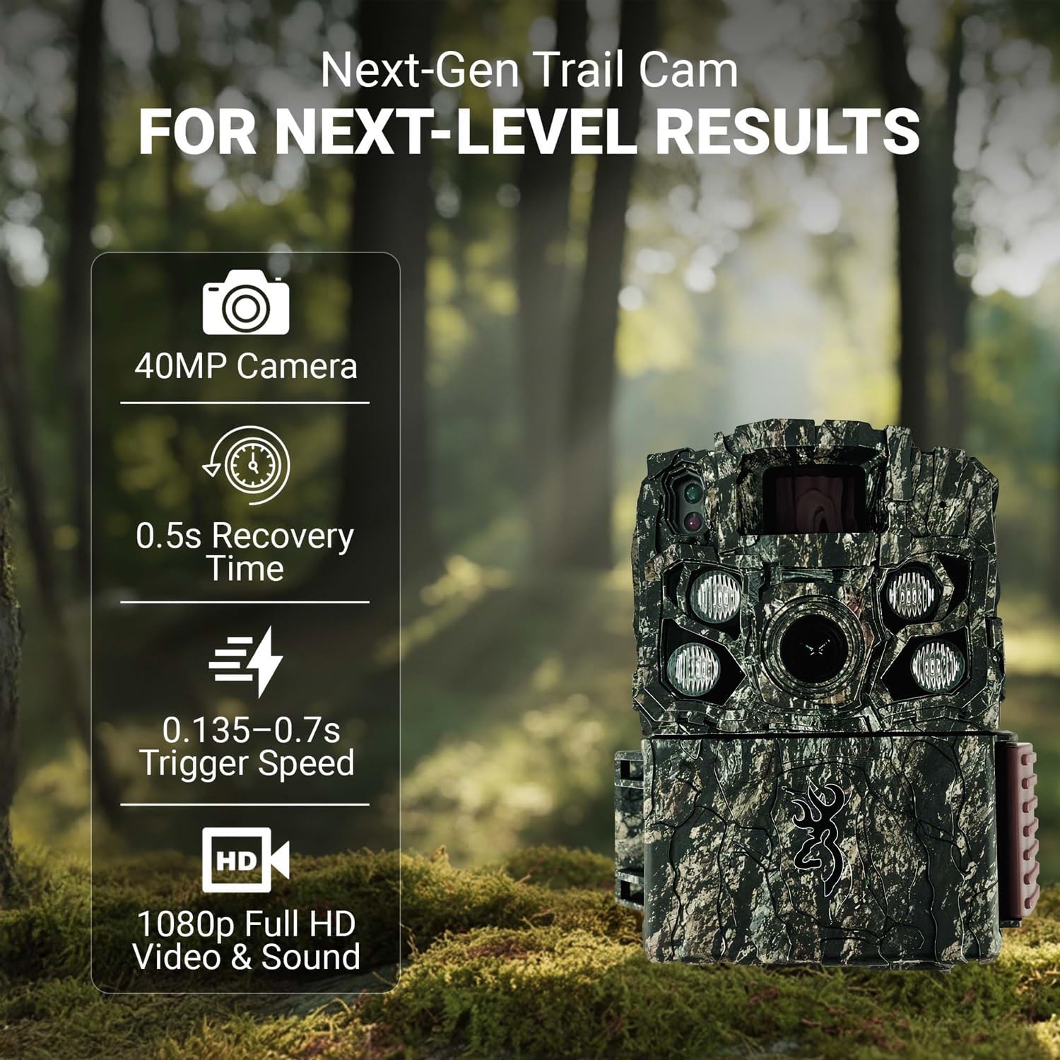 Browning Trail Camera with key specifications