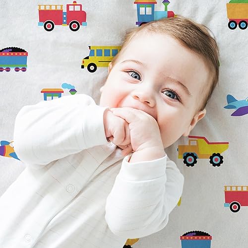 Miniatura 2 de Wildkin Sábana bajera ajustable de franela 100% algodón para niños y niñas, sábanas de cuna miden 52 x 28 pulgadas, sábanas para cuna para niños,