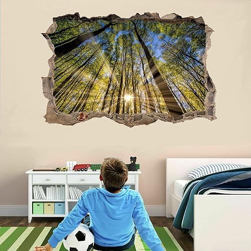 Miniatura 2 de Space 3D - Calcomanías decorativas de pared para decoración de pared con diseño de astronauta, calcomanías de vinilo extraíbles e impermeables,