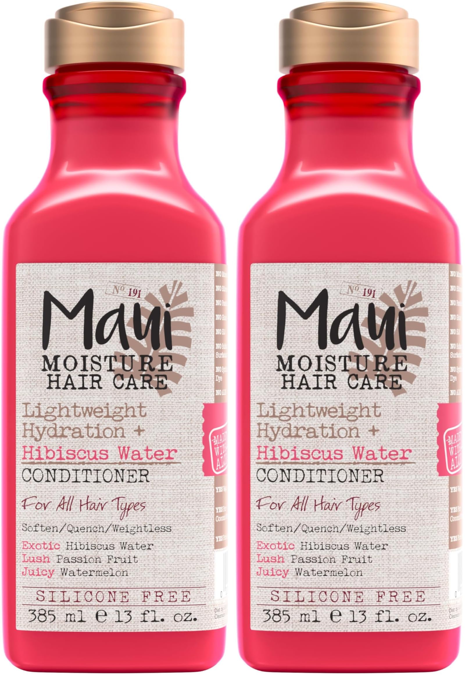 Lightweight Hydration + Hibiscus Water Conditioner for Daily Moisture, No Sulfates, 13 fl oz (Pack of 2)