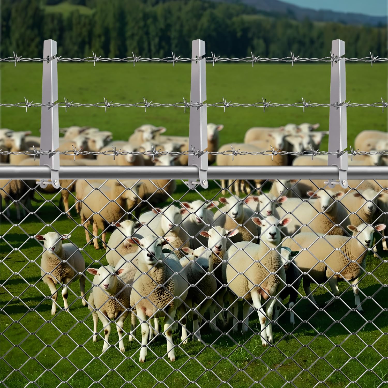 25 Inch Fence Height Extension Get Higher Fences In No Time – 10 Pack  Barbed Wire Extension Arms For Chain Link Fences | Fits 1-3/8